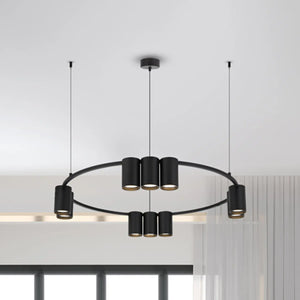 B-Ware Hängeleuchte Pendelleuchte Genesis Aluminium Schwarz Lampe Leuchte 60 Cm