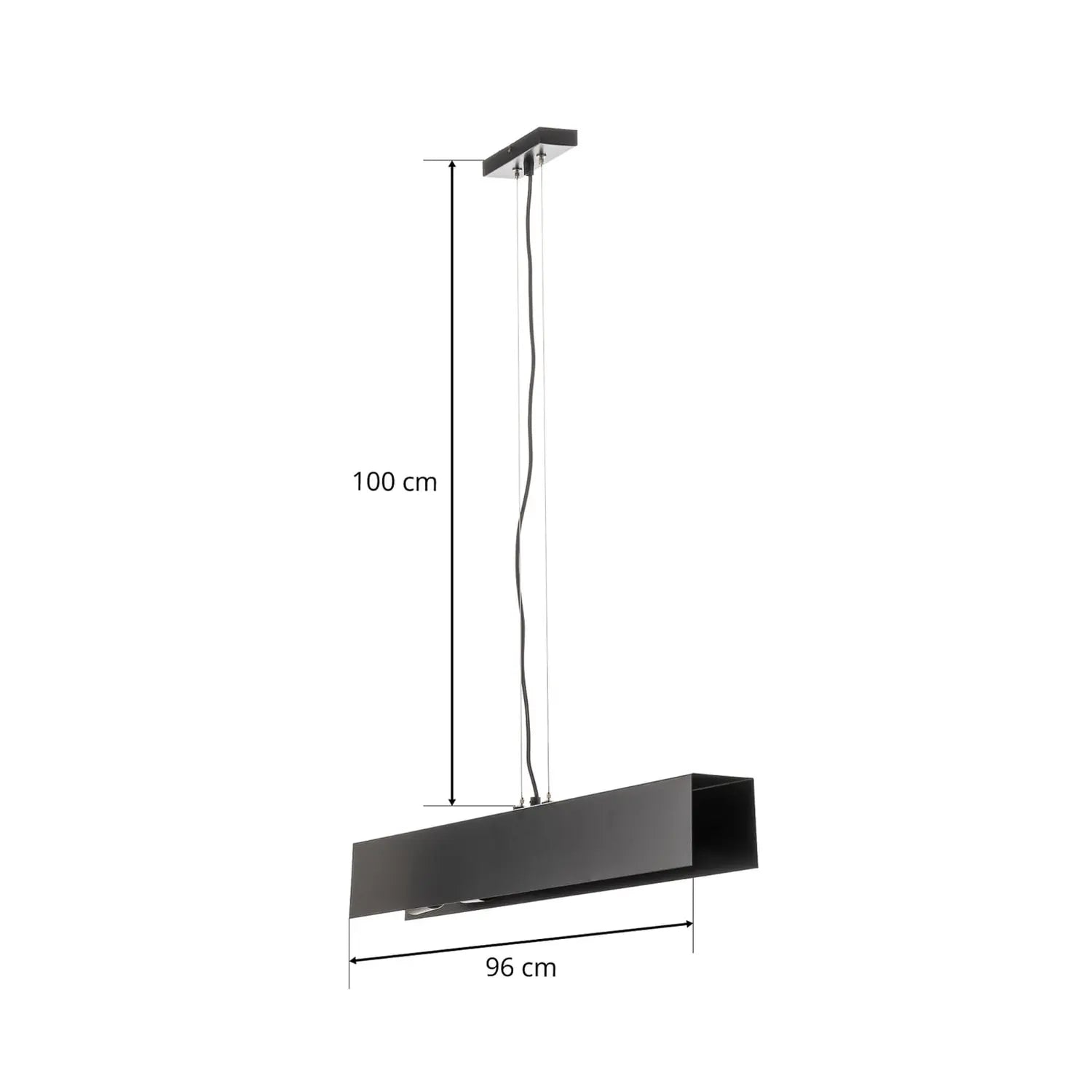 B-Ware Hängeleuchte Gentor 4 Pendelleuchte Leuchte Schwarz Stahl E27 Led Dimmbar 96 Cm - 5901738898530