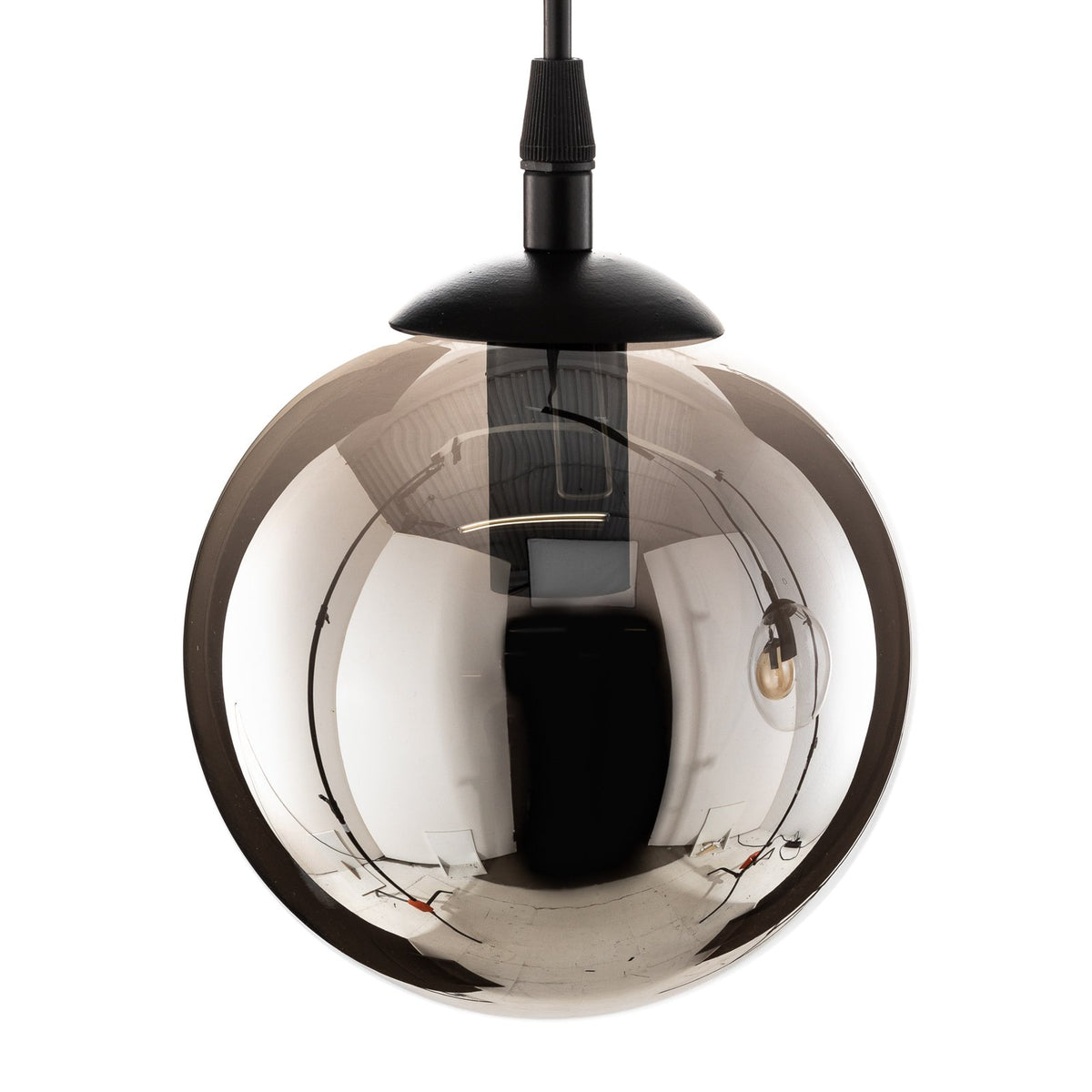 EMIBIG LIGHTING Hängeleuchte Glassy Hängelampe 3-flg gerade grafit amber klar - 5901738919037