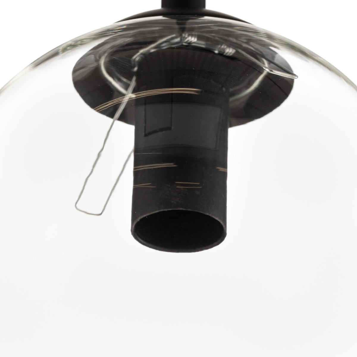 EMIBIG LIGHTING Hängeleuchte Glassy Hängelampe 3-flg gerade grafit amber klar - 5901738919037