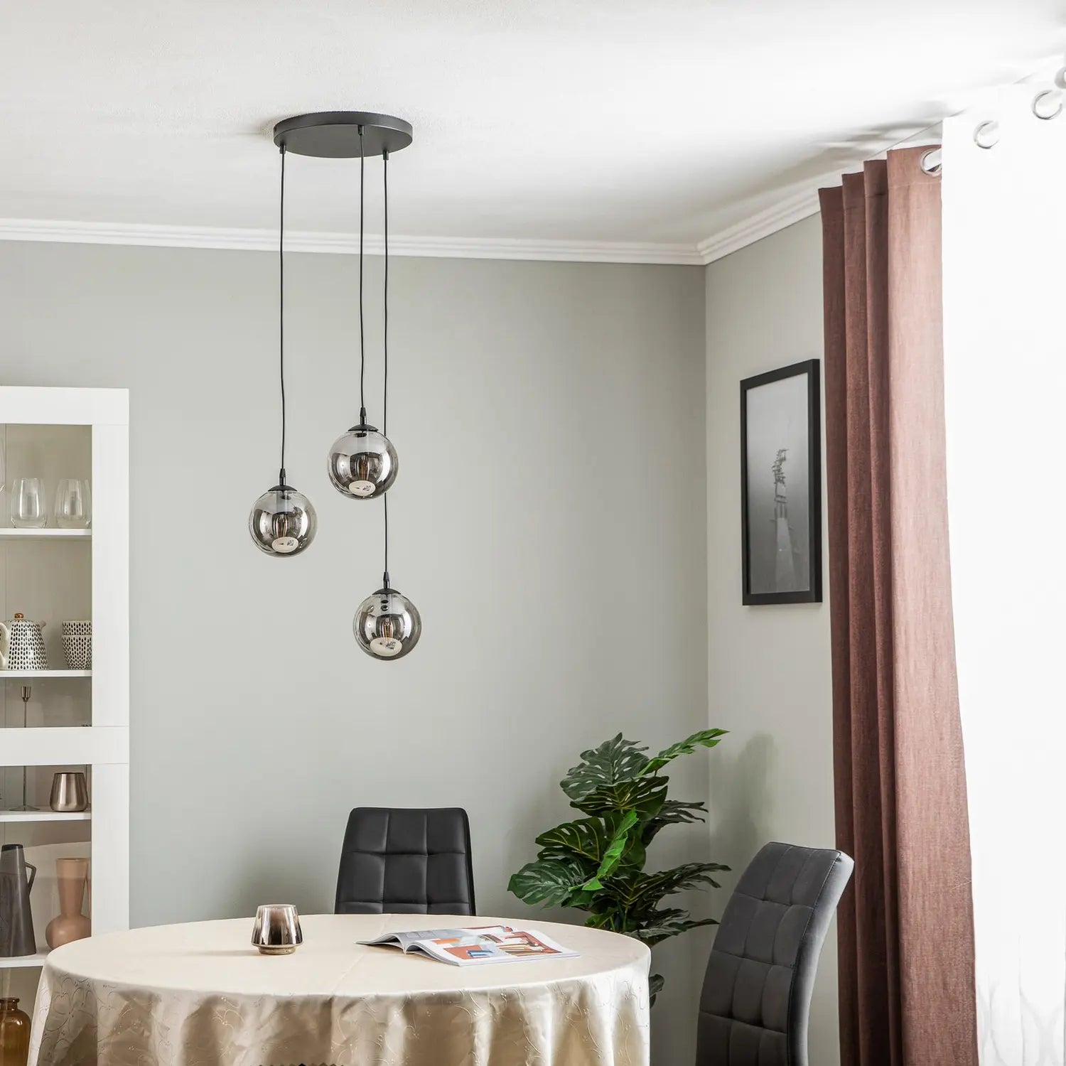 B-Ware Euluna Hängeleuchte Hängeleuchte Lampe Leuchte Glassy 3 Flammig E14 Rund Glas - 5901738919044