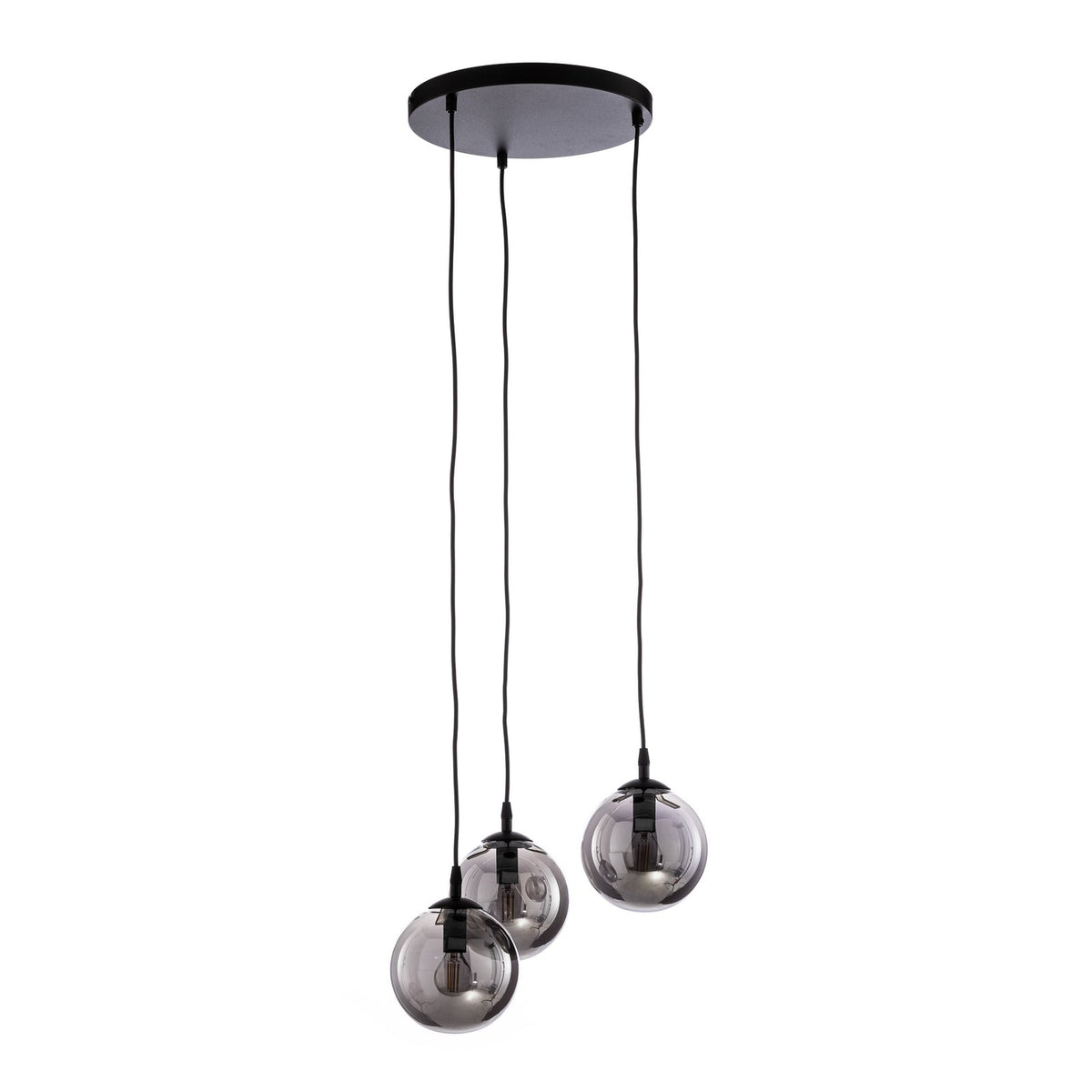 Euluna Hängeleuchte Hängeleuchte Lampe Leuchte Glassy 3-flammig E14 rund Glas - 5901738919044