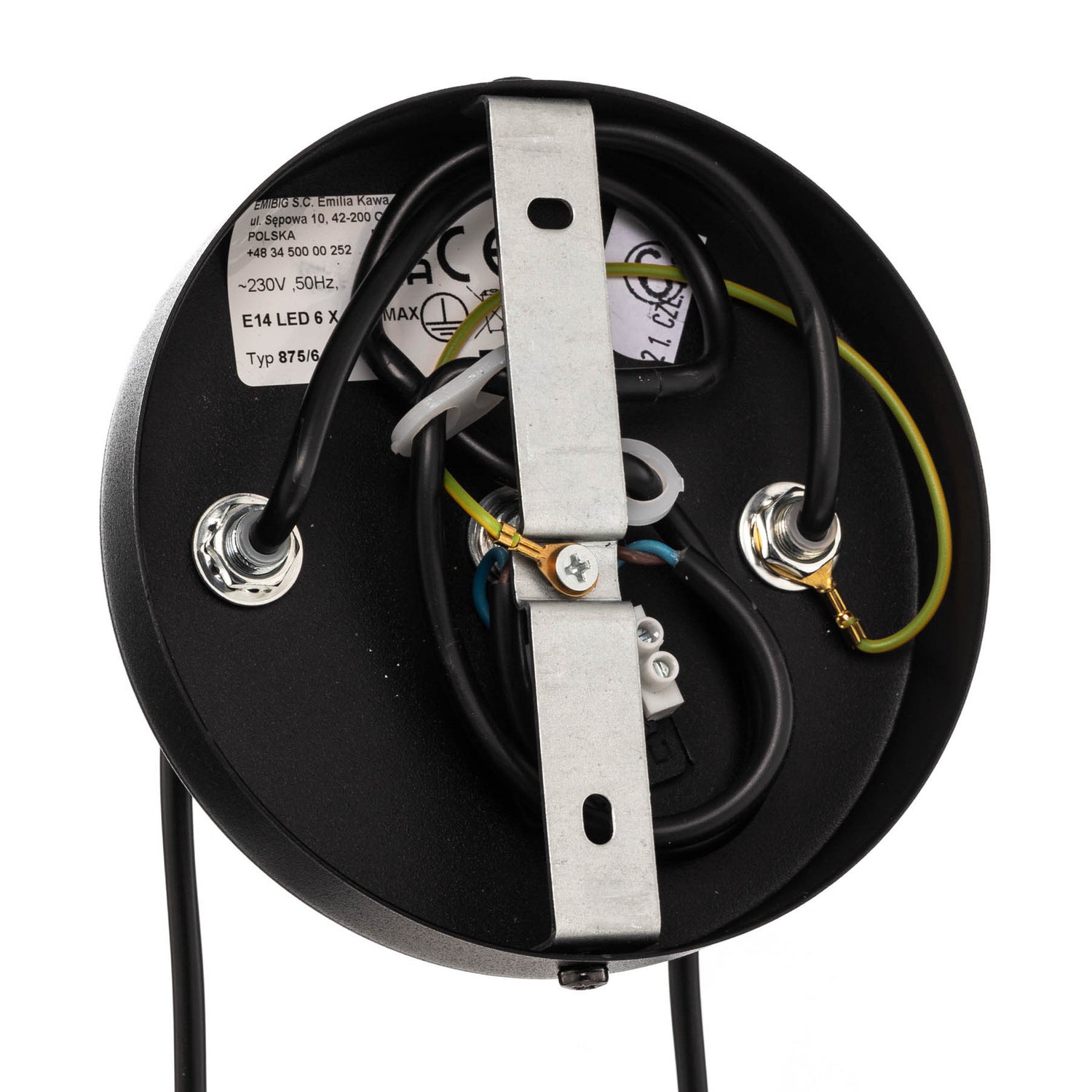 B-Ware Emibig Lighting Hängeleuchte Glassy Hängelampe 6 Flammig Schwarz Klar Glas 11270 - 5901738900158