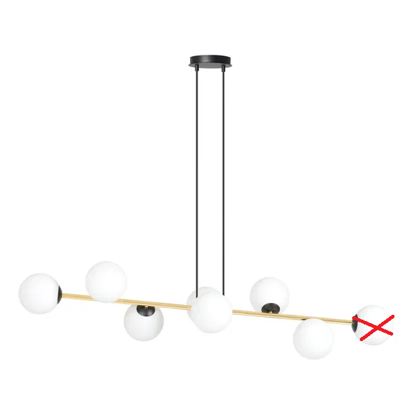 EMIBIG Lighting GRAVITY 8 BL OPAL Hängeleuchte Hängelampe SIEHE TEXT/FOTO - 4251911783742