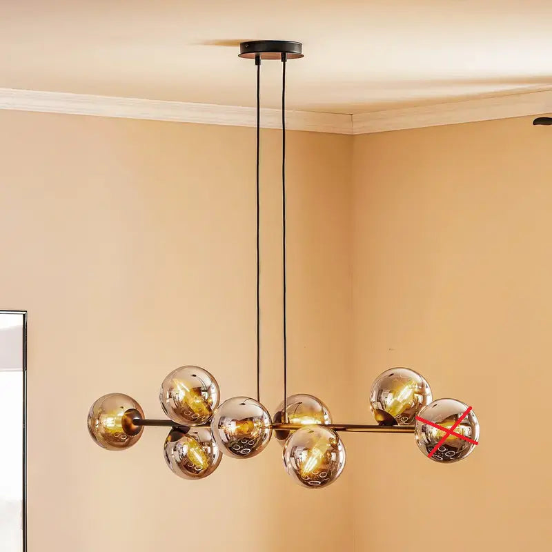 B-Ware Euluna Hängeleuchte Hängelampe Lampe Leuchte Glassy 8 Flg Grafit Siehe Text/Foto - 5901738918887