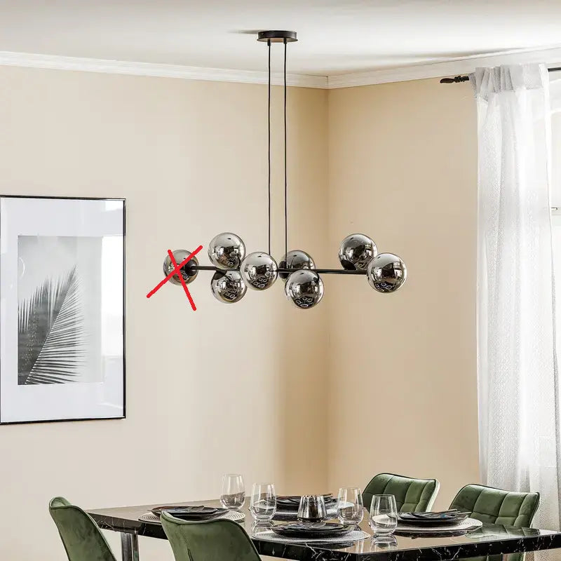 B-Ware Euluna Hängeleuchte Hängelampe Glassy 8flg Glasschirm Grafit Siehe Text/Foto - 5901738918887