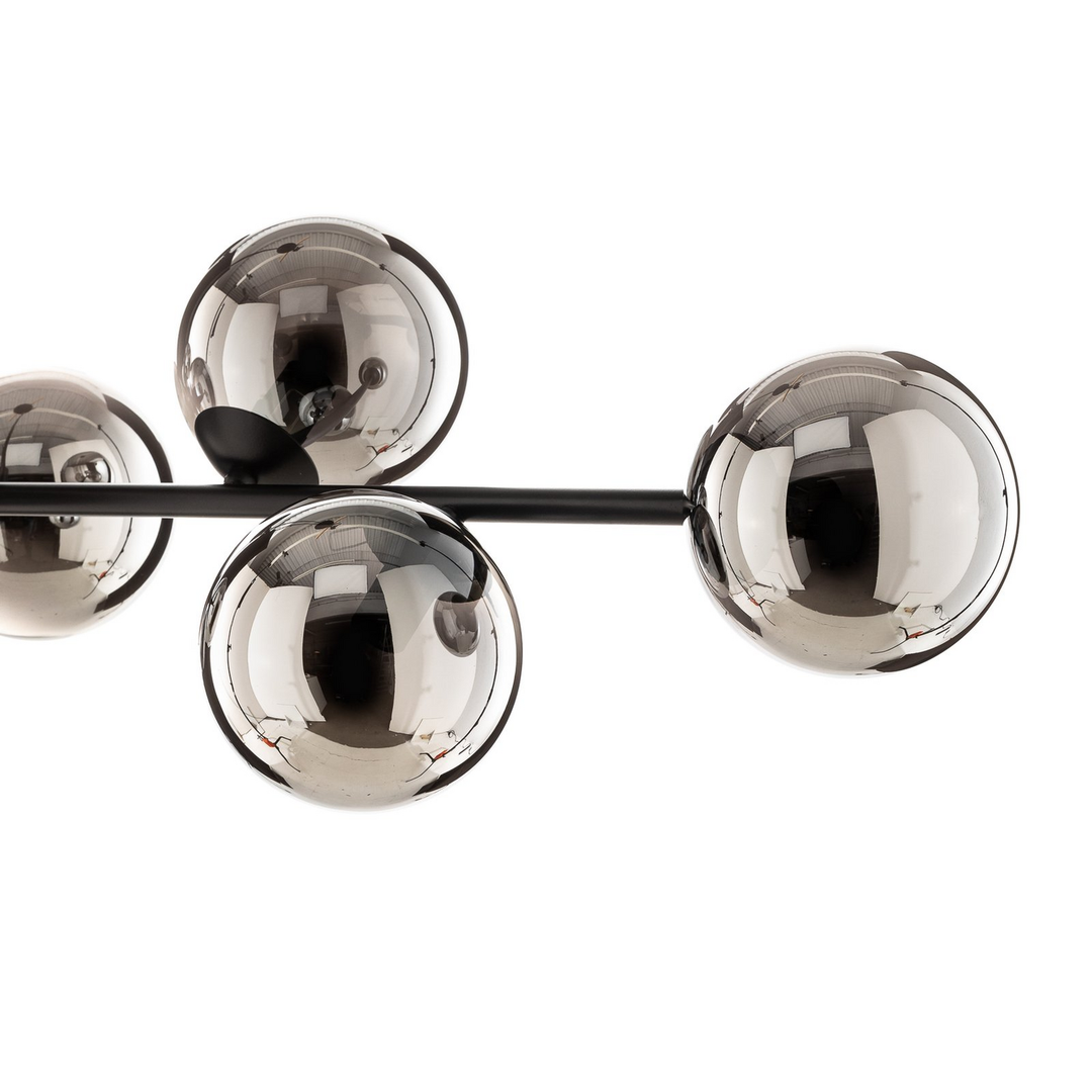 Euluna Hängeleuchte Hängelampe Lampe Leuchte Glassy 8 Flammig Glasschirm Grafit  B-Ware