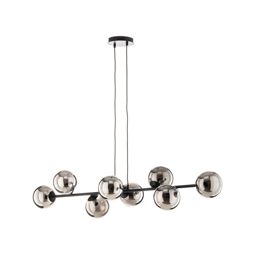 Euluna Hängeleuchte Hängelampe Lampe Leuchte Glassy 8 Flammig Glasschirm Grafit B-Ware - 5901738918887