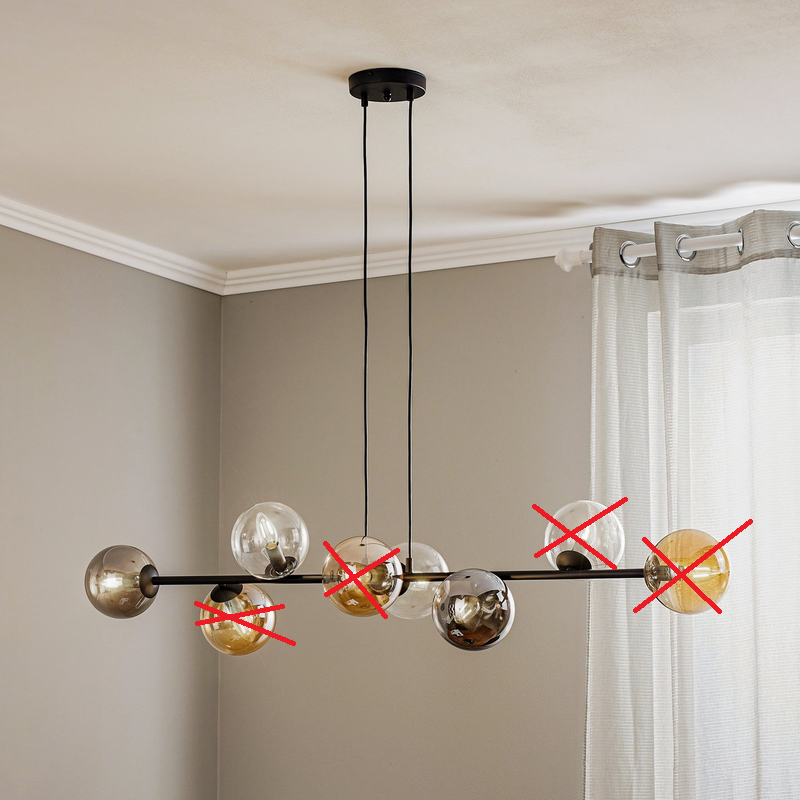 Euluna Hängeleuchte Glassy Deckenlampe Pendelleuchte amber SIEHE TEXT/FOTO - 5901738918900