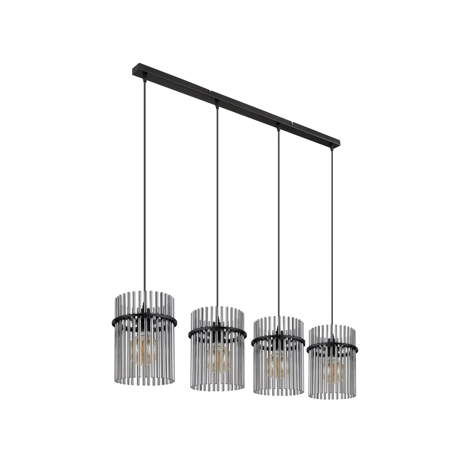 B-Ware Globo Hängeleuchte Pendelleuchte Glas Rauchgrau Gorley 110 Cm 4 Flammig E27 Led - 9007371448180