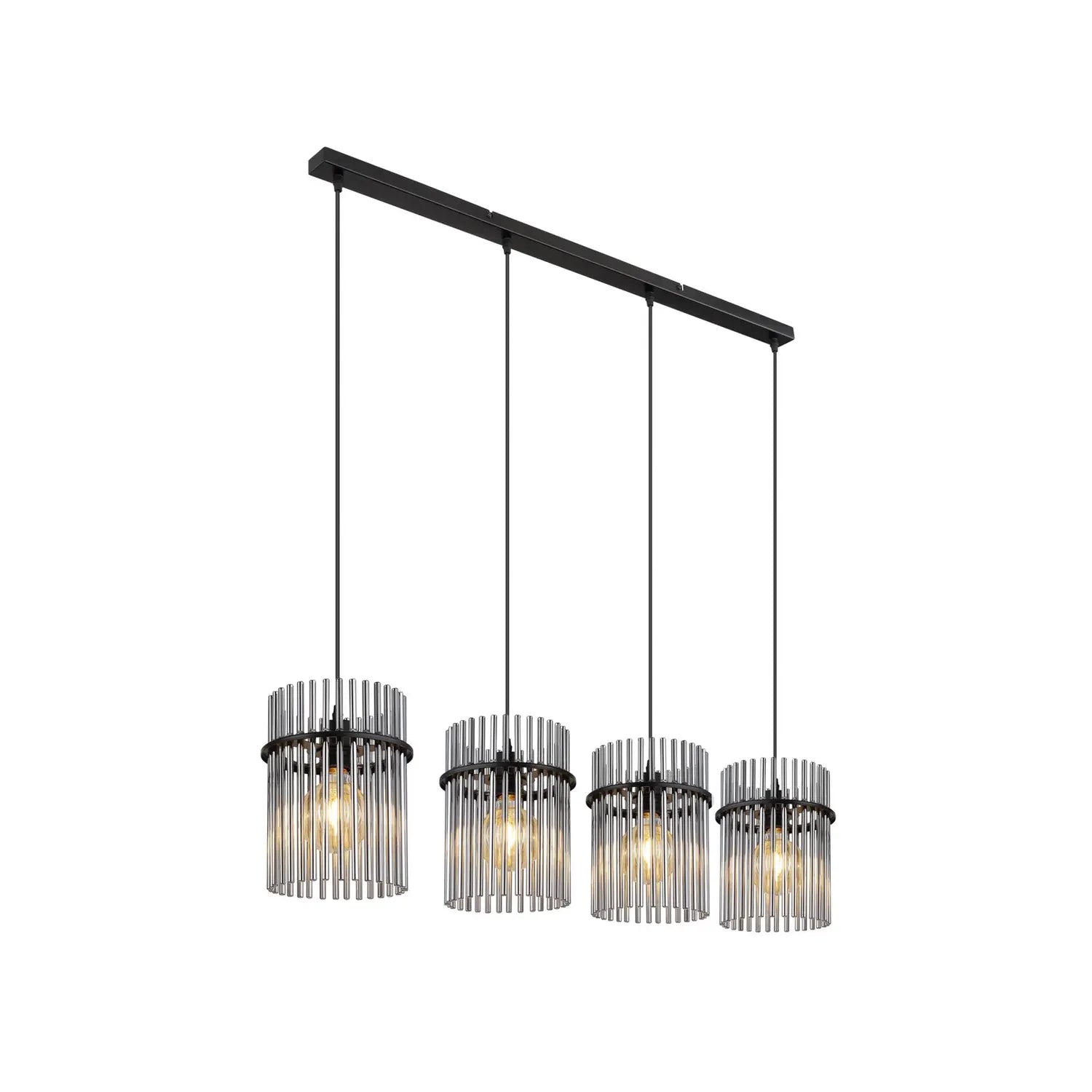 B-Ware Globo Hängeleuchte Pendelleuchte Glas Rauchgrau Gorley 110 Cm 4 Flammig E27 Led - 9007371448180
