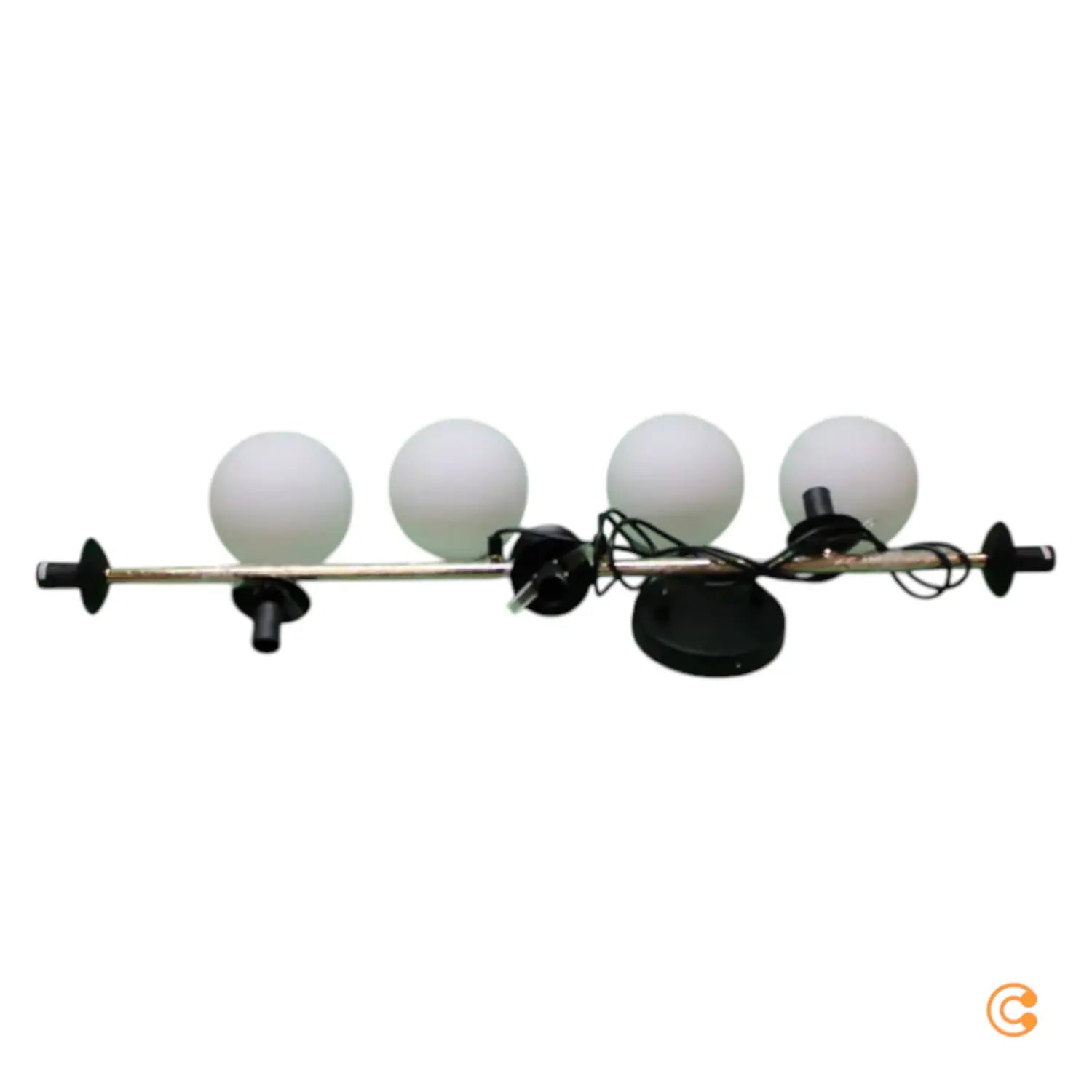 B-Ware Hängeleuchte Gravity Opalweiß Gold Schwarz Glas E14 Deckenlampe Lampe Leuchte - 5901738926042