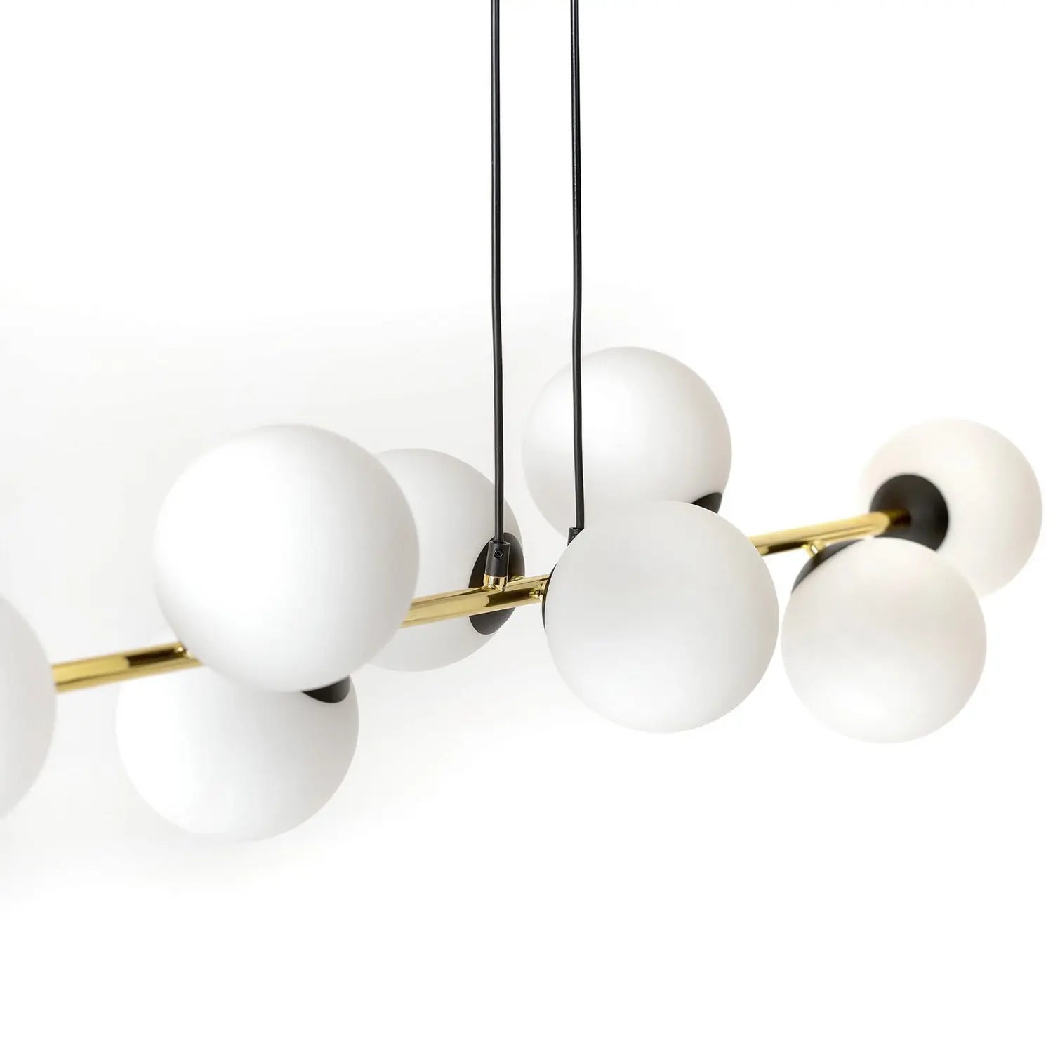B-Ware Hängeleuchte Gravity Opalweiß Gold Schwarz Glas E14 Deckenlampe Lampe Leuchte365 - 5901738926042