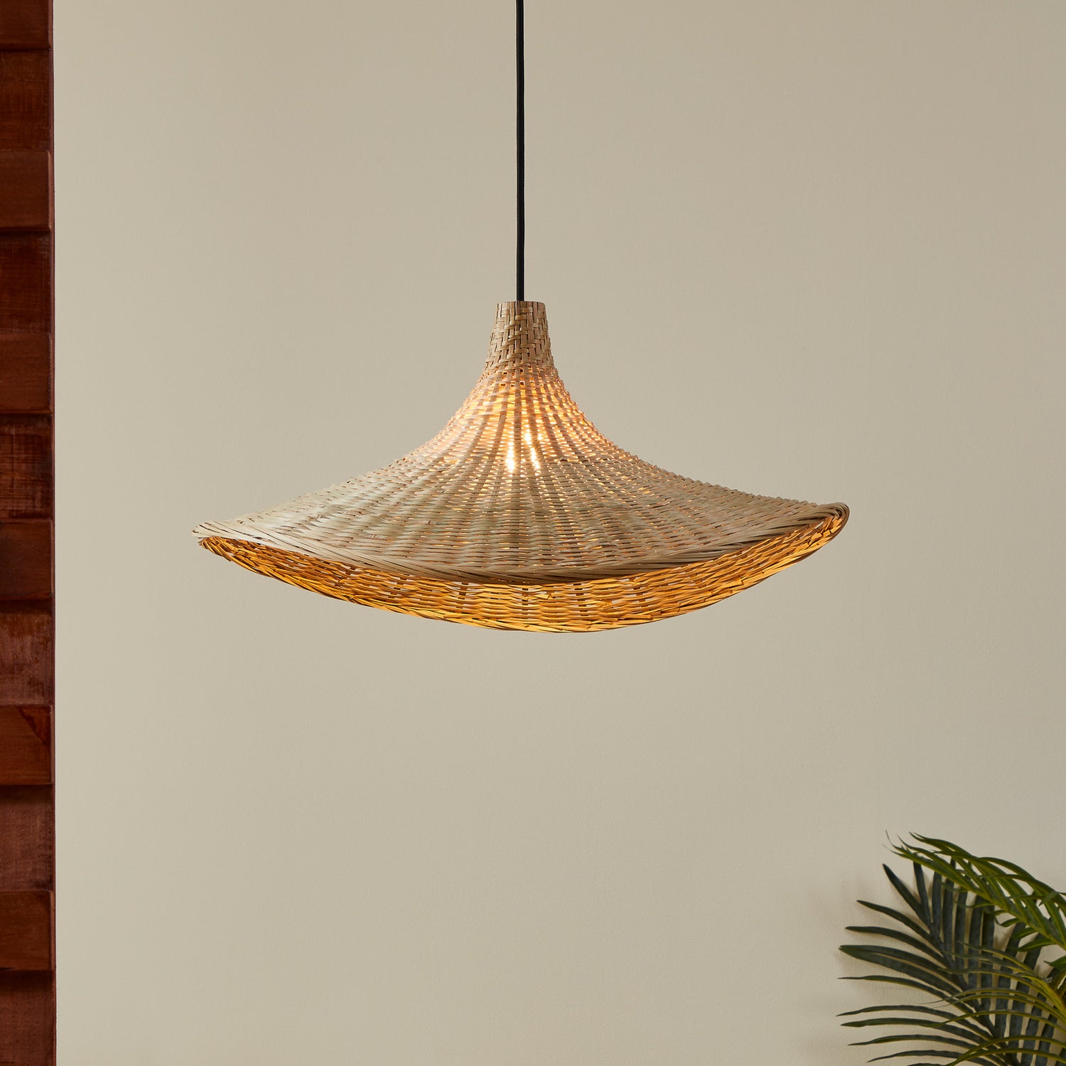 B-Ware Eglo Hängeleuchte Haxey Pendelampe Deckenlampe Leuchte Bambusschirm ø50cm57 - 9002759438692