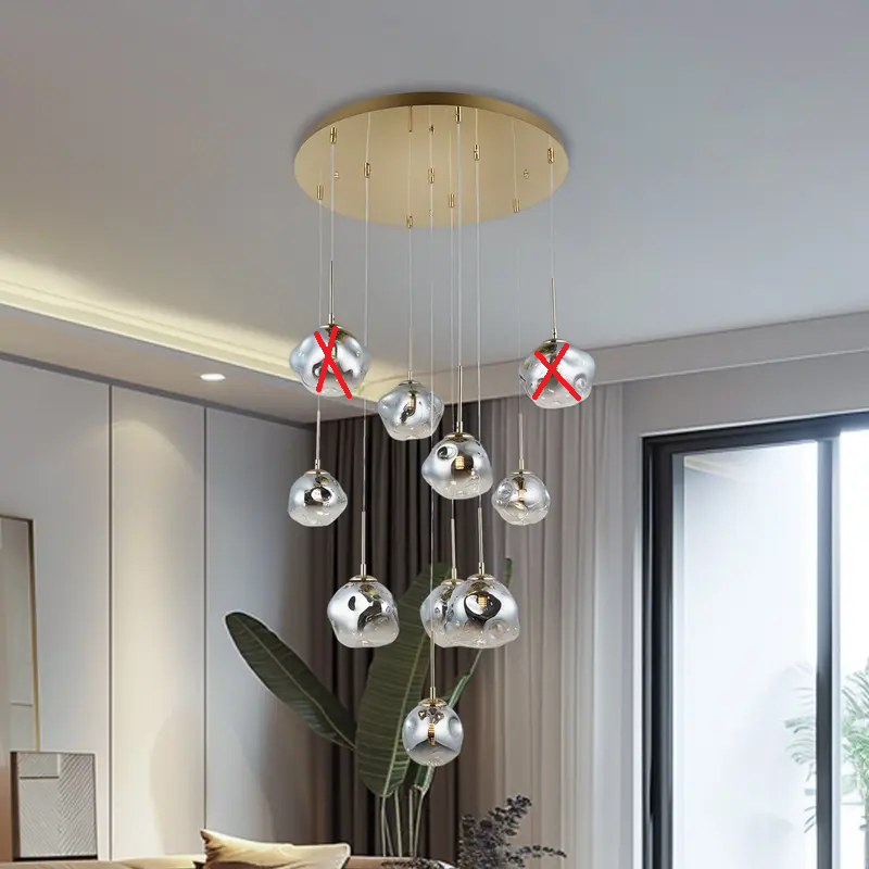 Lucea Hängeleuchte Pendelleuchte Herman gold Glas grau Ø66cm SIEHE TEXT/FOTO - 8698525682614