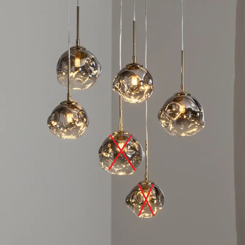 Hängeleuchte Herman Pendelleuchte Lampe 6-flammig goldfarben SIEHE TEXT/FOTO - 8698525682591
