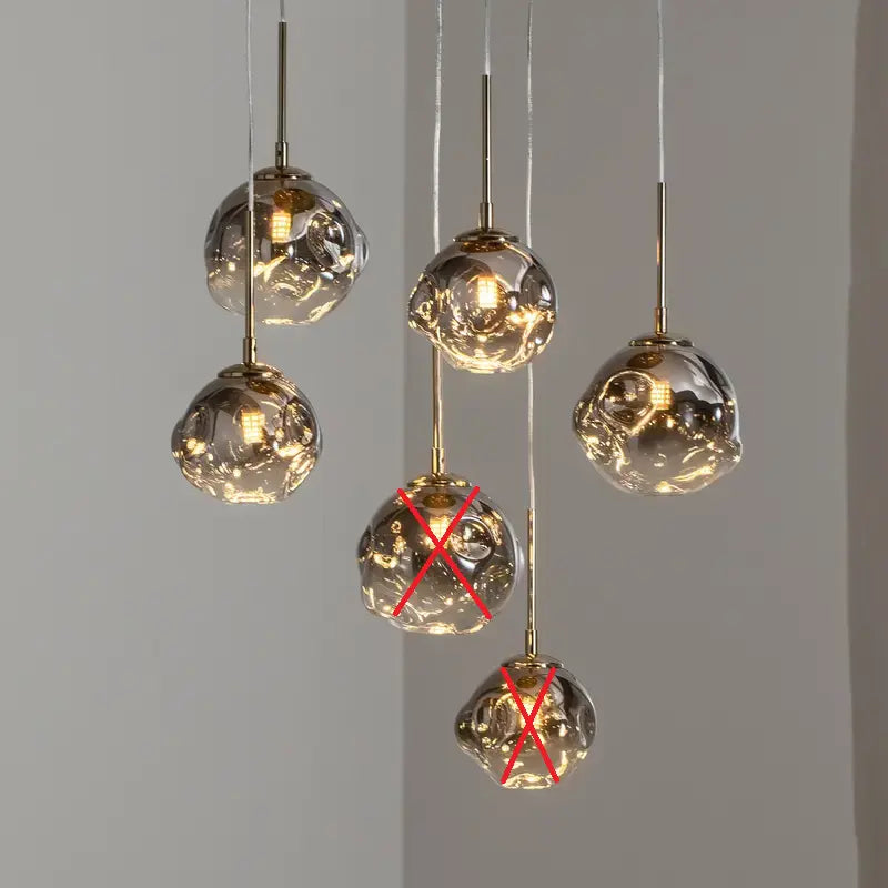 B-Ware Hängeleuchte Herman Pendelleuchte Lampe 6 Flammig Goldfarben Siehe Text/Foto - 8698525682591