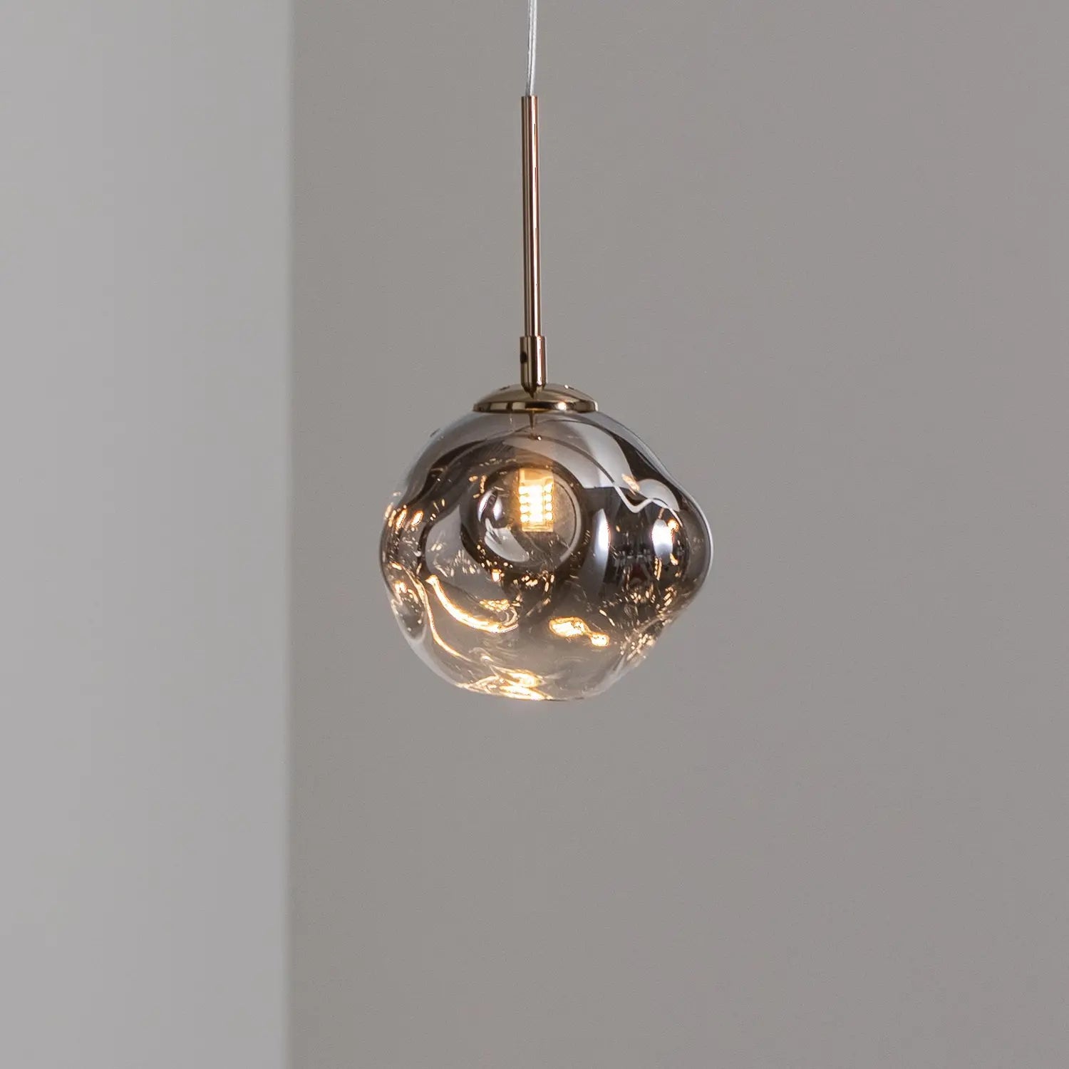 B-Ware Lucea Herman Hängeleuchte Pendelleuchte Lampe Goldfarben Glas Eisen 18 Cm - 8698525682584