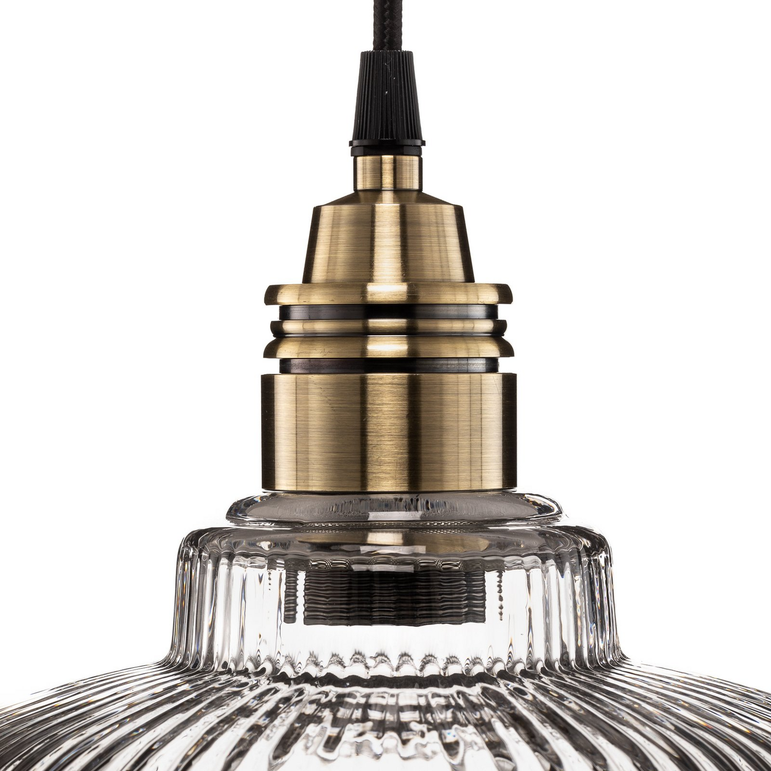 B-Ware Euluna Hängeleuchte Leana, Glas Klar Altmessing Hängelampe Lampe Leuchte Spot605 - 4251911796230