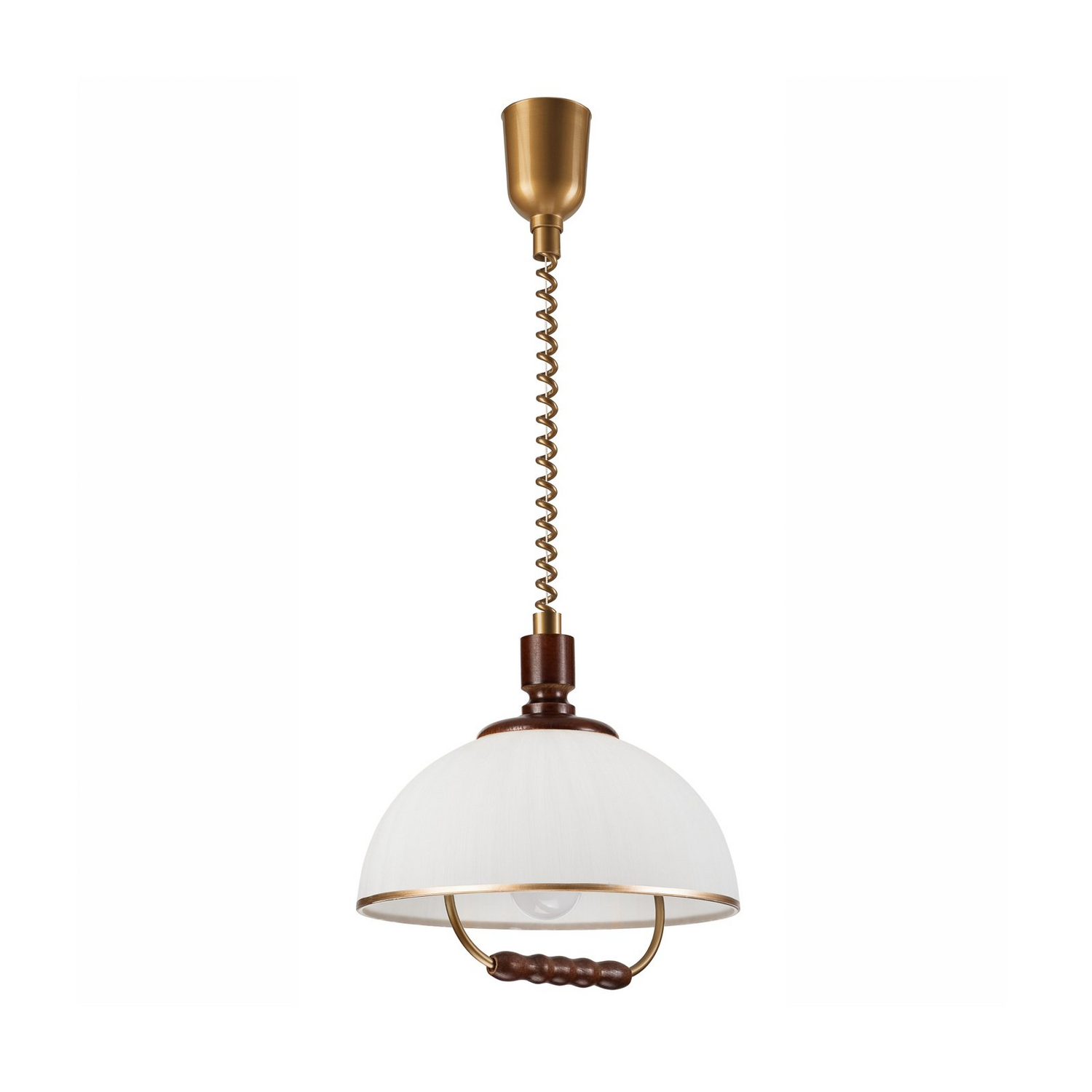 Lamkur Lighting Hängeleuchte Pendelleuchte Ilsa Lampe Weiß Gold 30cm B-Ware - 5907687447492