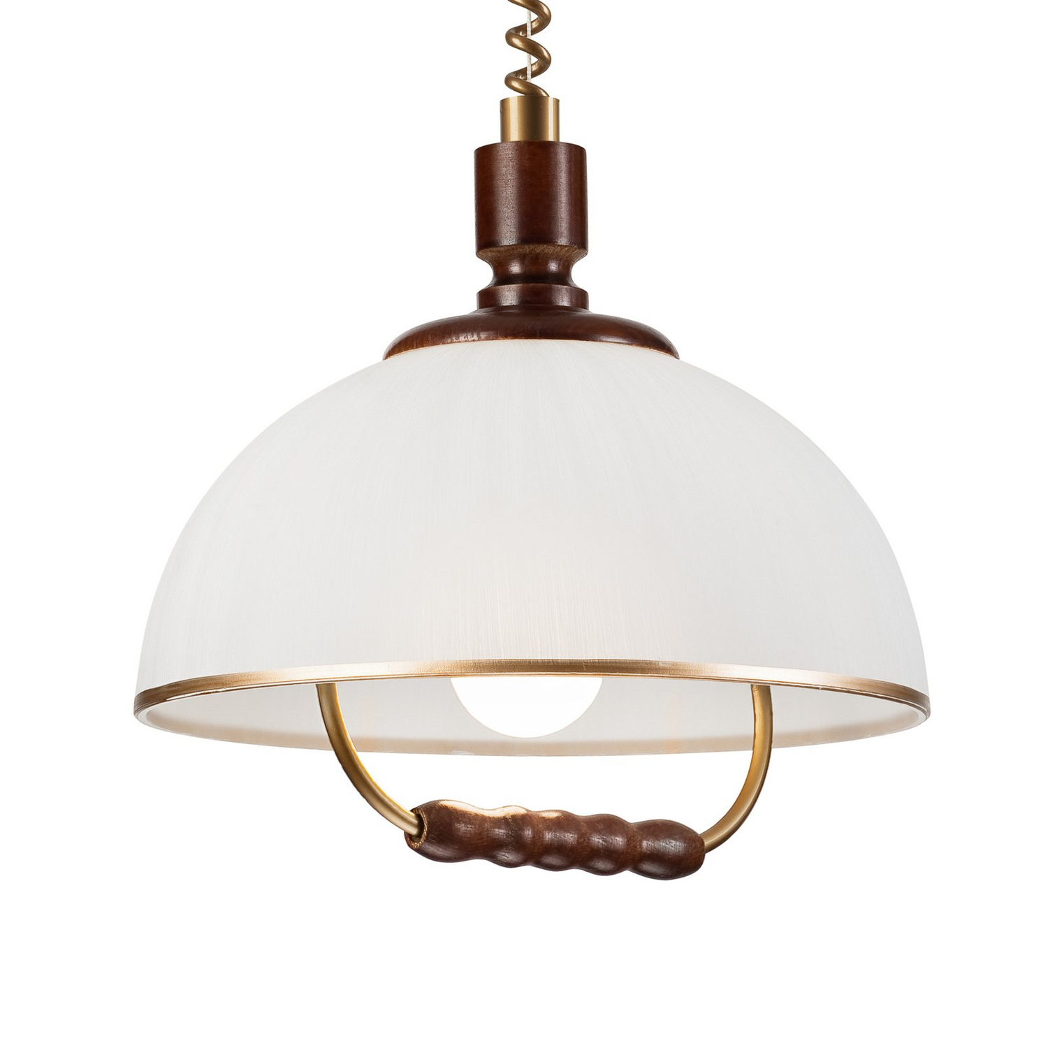 Lamkur Lighting Hängeleuchte Pendelleuchte Ilsa Lampe Weiß Gold 30cm B-Ware - 5907687447492