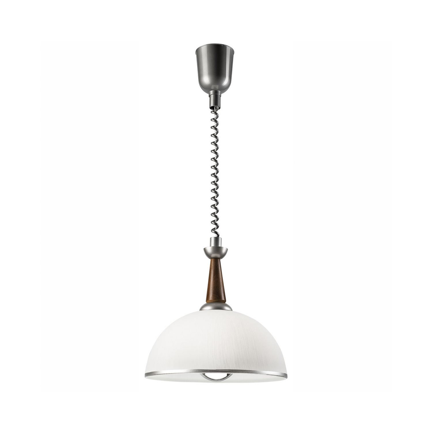 B-Ware Ilsa Hängeleuchte Pendelleuchte Deckenlampe Weiß Silber ø 30 Cm Höhenverstellbar - 5907687450102