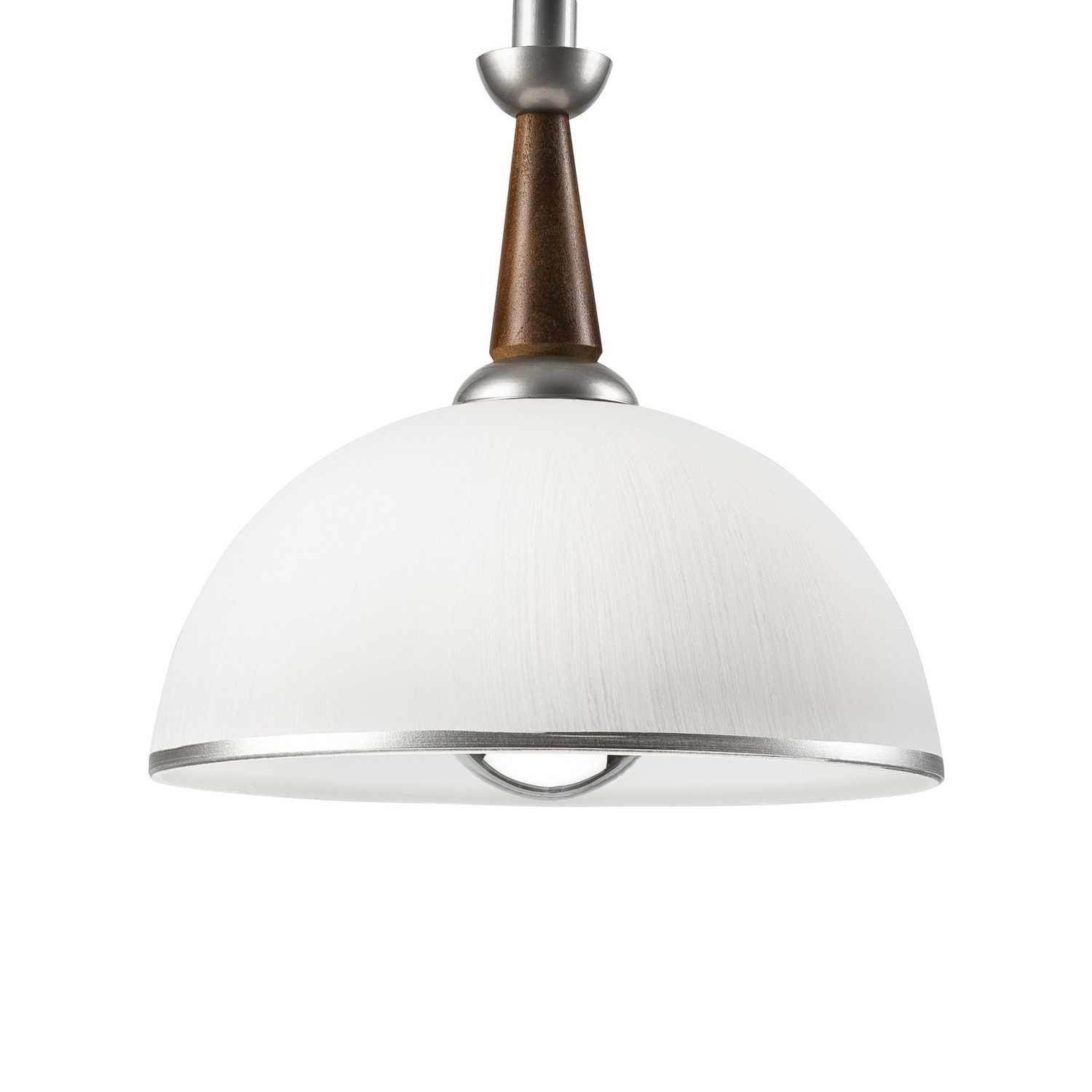 B-Ware Ilsa Hängeleuchte Pendelleuchte Deckenlampe Weiß Silber ø 30 Cm Höhenverstellbar - 5907687450102