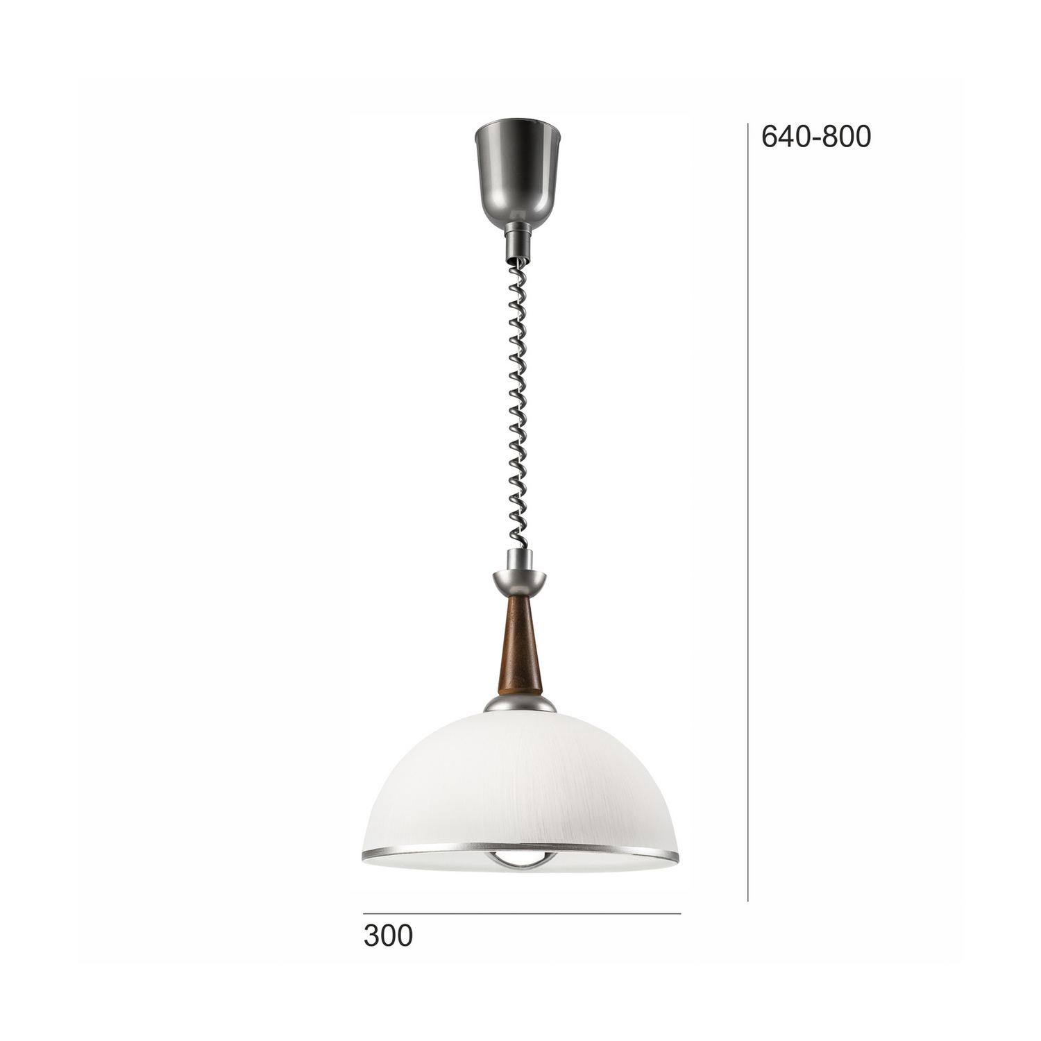 B-Ware Ilsa Hängeleuchte Pendelleuchte Deckenlampe Weiß Silber ø 30 Cm Höhenverstellbar - 5907687450102