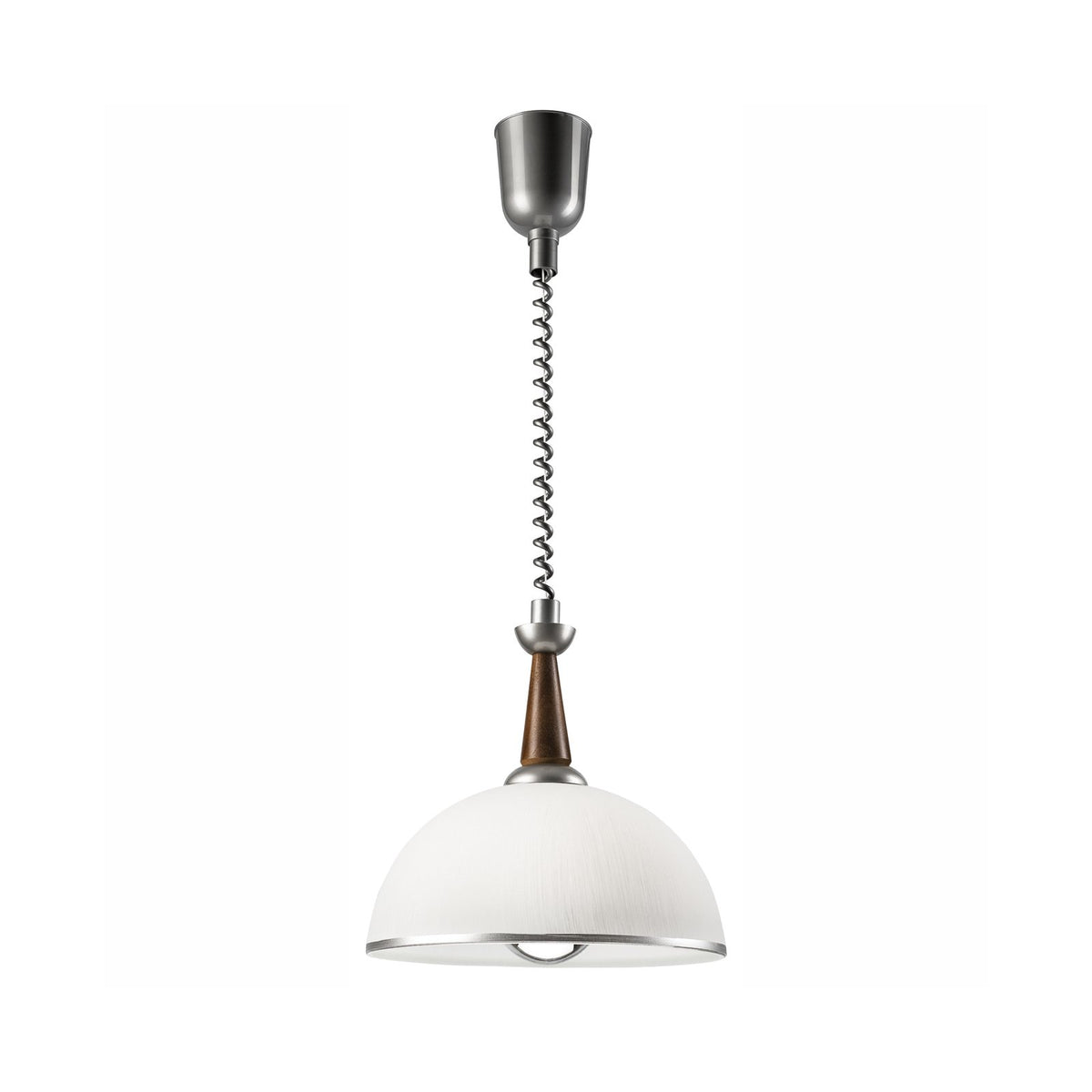Ilsa Hängeleuchte Pendelleuchte Deckenlampe weiß silber Ø 30 cm höhenverstellbar - 5907687450102