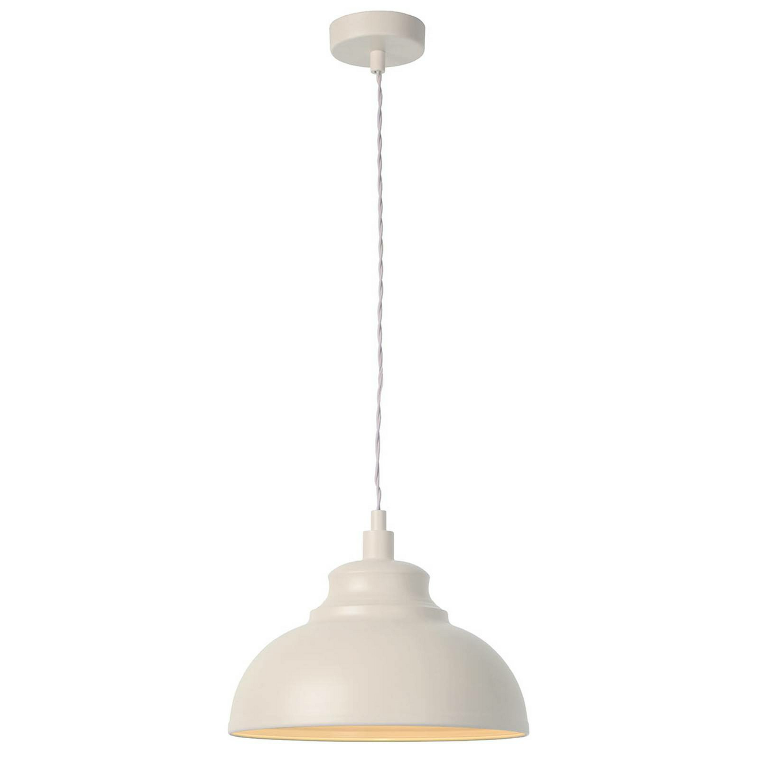 B-Ware Lucide Hängeleuchte Isla Hängeleuchte Lampe Wohnzimmerlampe E14 Metallschirm Wei - 5411212342249