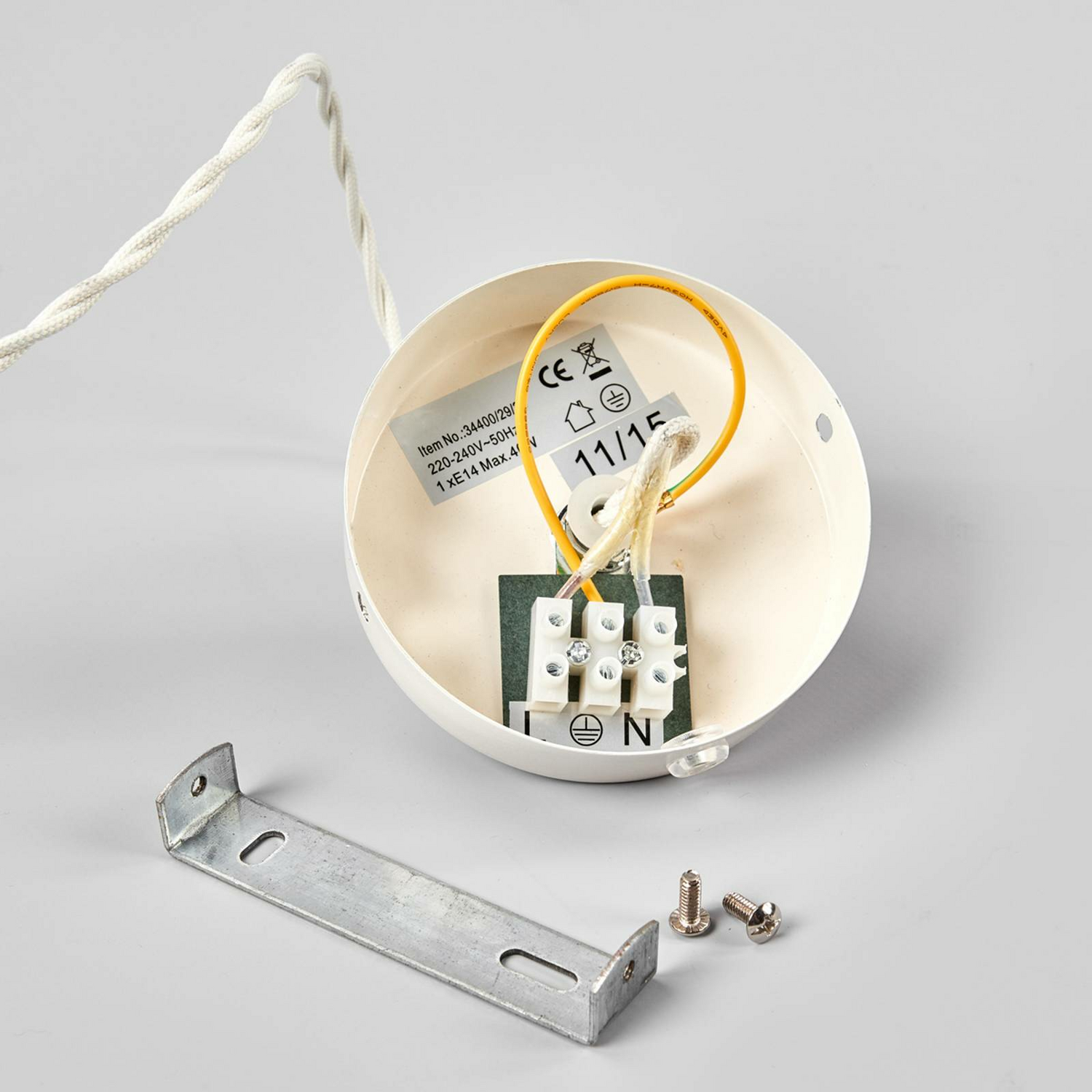 B-Ware Lucide Hängeleuchte Isla Hängeleuchte Lampe Wohnzimmerlampe E14 Metallschirm Wei - 5411212342249