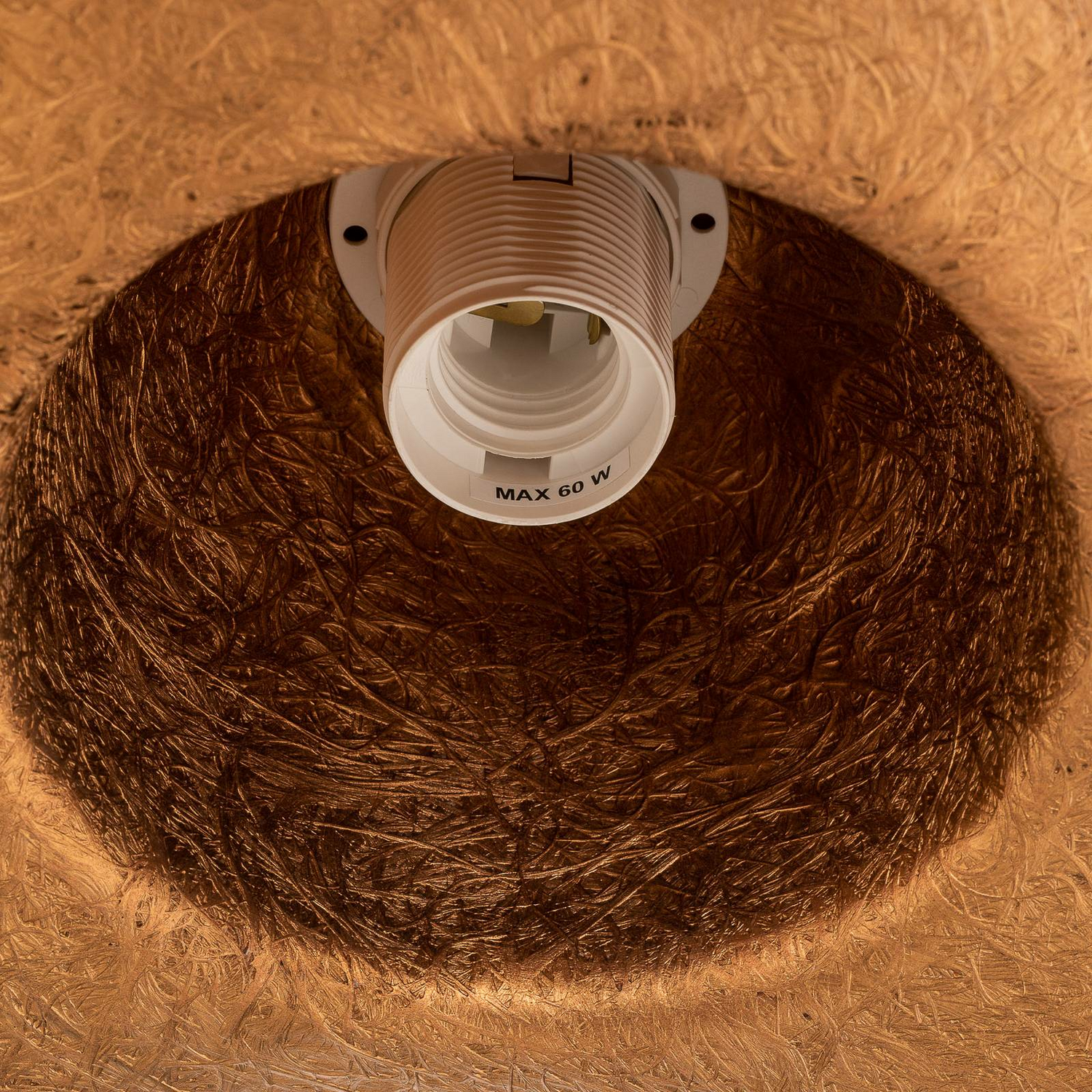 B-Ware Hängeleuchte Jil Pendellampe Deckenleuchte Lampe Schirm Geschwungen Weiß/Kupfer - 10000270