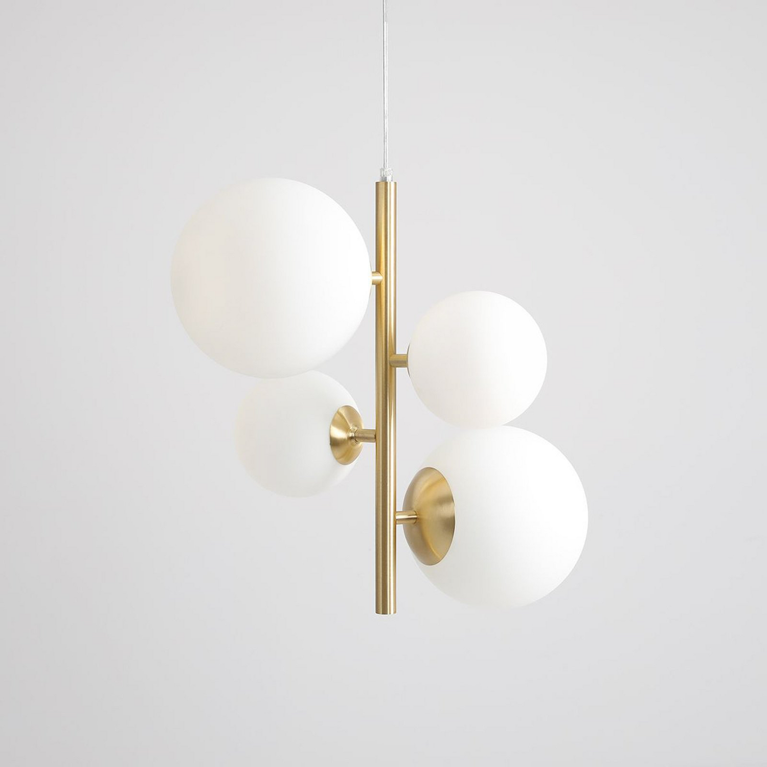 B-Ware Aldex Hängeleuchte Joel Deckenlampe Pendelleuchte Messing/Weiß 4 Flammig E2892 - 5904798654474