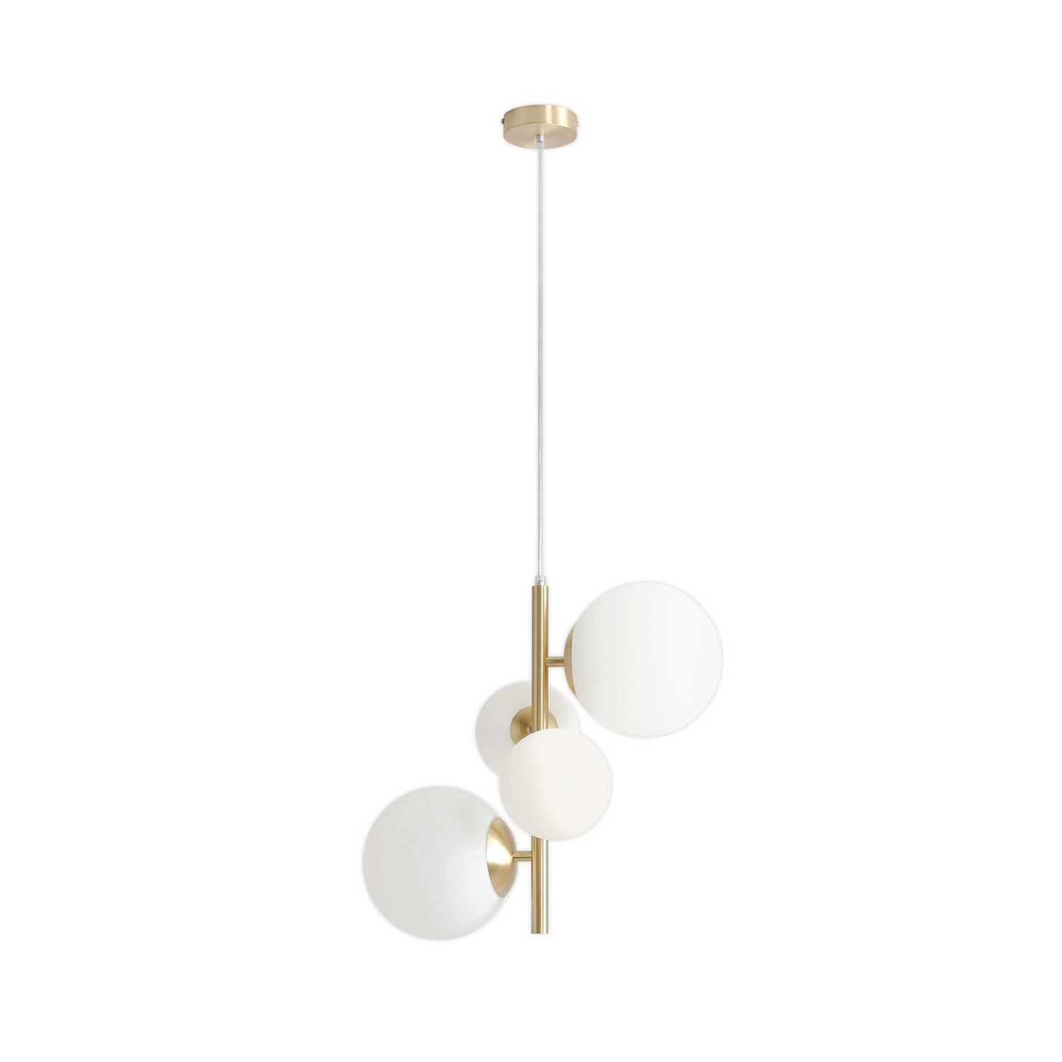 B-Ware Aldex Hängeleuchte Joel Deckenlampe Pendelleuchte Messing/Weiß 4 Flammig E2892 - 5904798654474