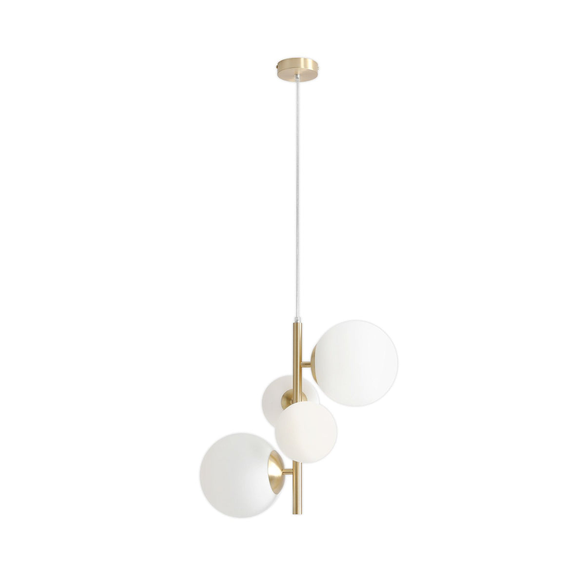 ALDEX Hängeleuchte Joel Deckenlampe Pendelleuchte messing/weiß 4-flammig E2892 - 5904798654474