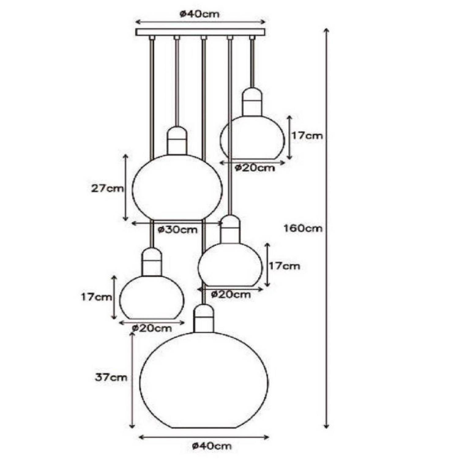 B-Ware Lucide Hängeleuchte Julius Pendelleuchte Pendellamoe Deckenlampe Leuchte Lampe - 5411212343451