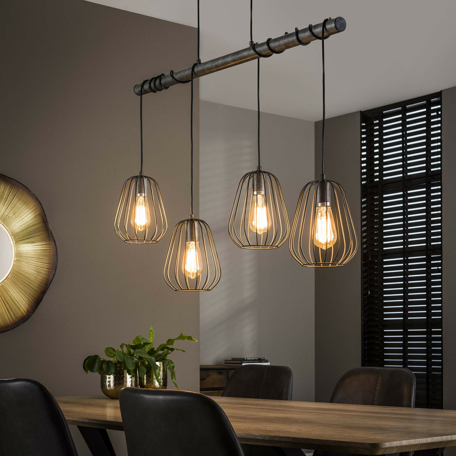 B-Ware Lifestyle Furn Hängeleuchte Hängeleuchte Lampe Leuchte Decke Kooitje Vierflammig - 8713244072734