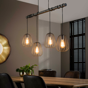 B-Ware Lifestyle Furn Hängeleuchte Hängeleuchte Lampe Leuchte Decke Kooitje Vierflammig