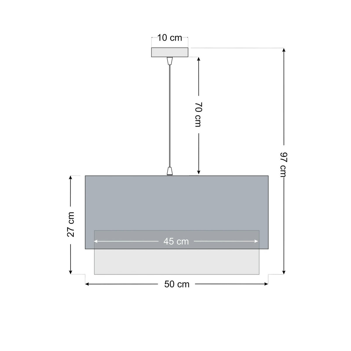 Hängeleuchte Pendelleuchte Kwadro LED E27 Lampe Leuchte beige creme Leinen - 5906742035018