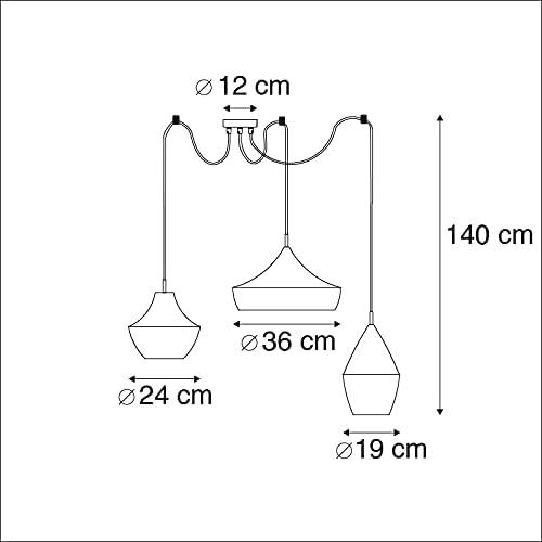 B-Ware Qazqa Hängeleuchte Hängelampe Leuchte Lampe Hängelicht Licht Pendellampe - 4251096557251