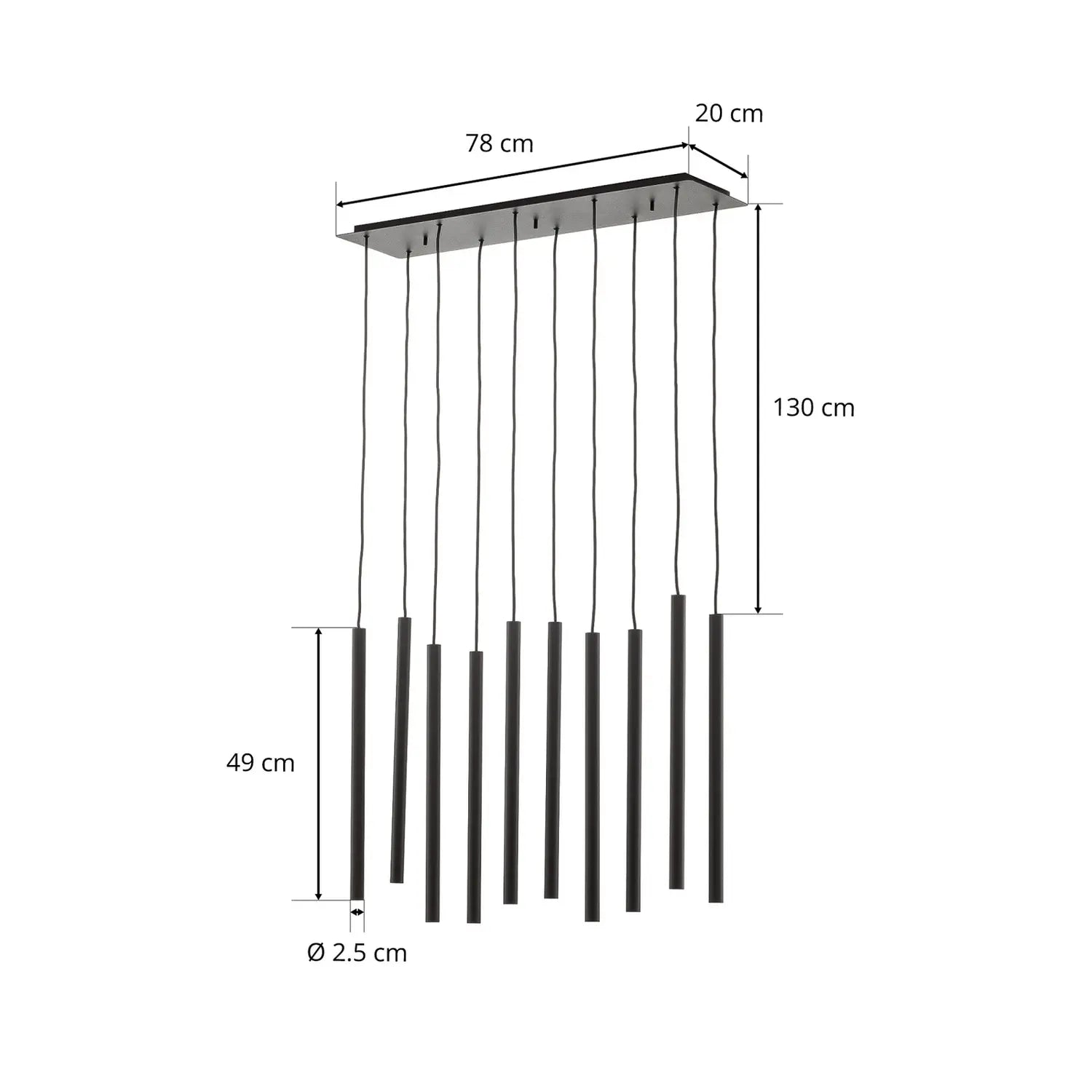 B-Ware Nowodvorski Hängeleuchte Pendelleuchte Laser G9 Schwarz 10 Flammig Metall Lampe - 5903139107051