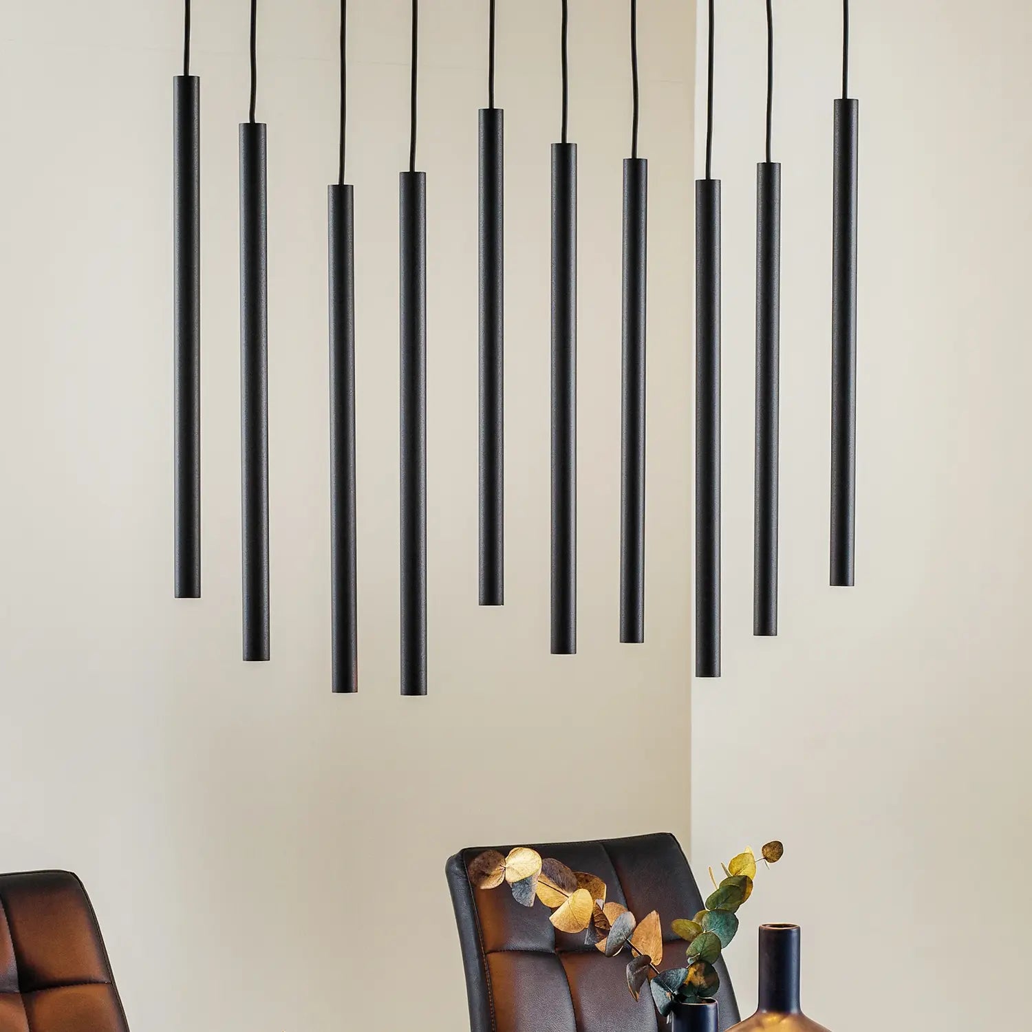 B-Ware Nowodvorski Hängeleuchte Pendelleuchte Laser G9 Schwarz 10 Flammig Metall Lampe - 5903139107051