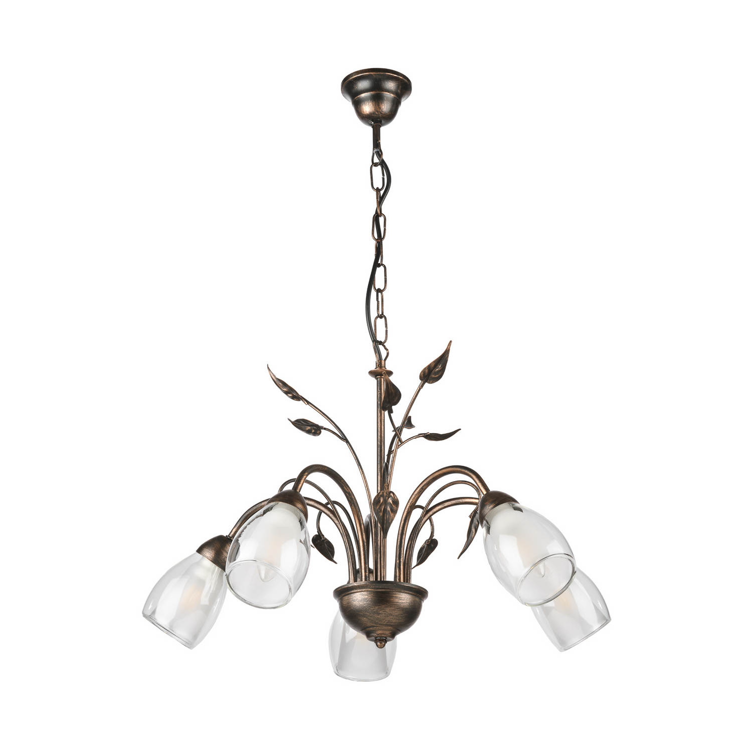 B-Ware Onli Hängeleuchte Liliana Fünfflammig Schwarz Rotgold Metall Lampe Leuchte Spot - 8030626546103