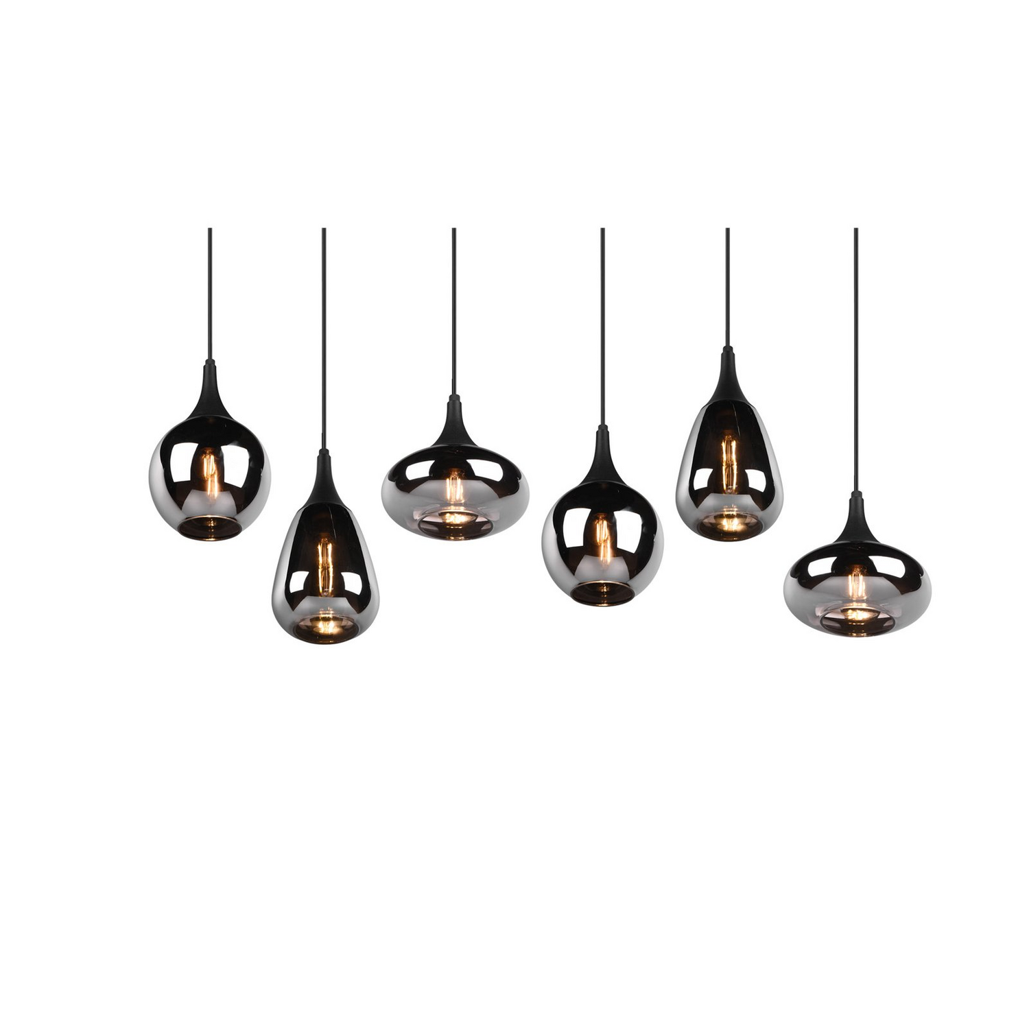 Trio Lighting Lumina Hängeleuchte Pendelleuchte Deckenlampe Lampe Schwarz Glas B-Ware - 4017807542295