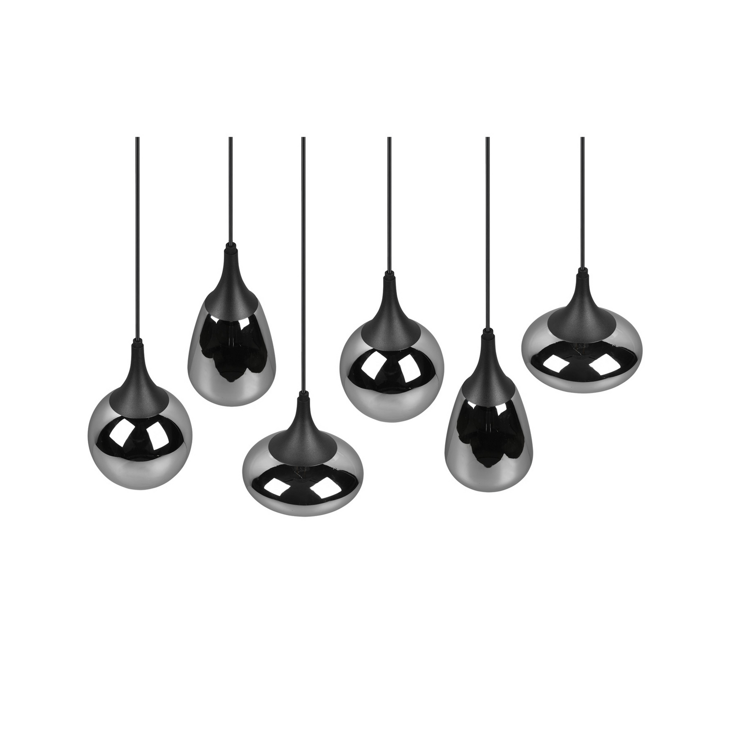 Trio Lighting Lumina Hängeleuchte Pendelleuchte Deckenlampe Lampe Schwarz Glas B-Ware - 4017807542295