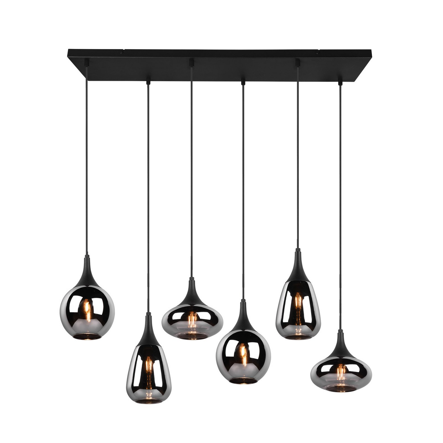 Trio Lighting Lumina Hängeleuchte Pendelleuchte Deckenlampe Lampe Schwarz Glas B-Ware - 4017807542295