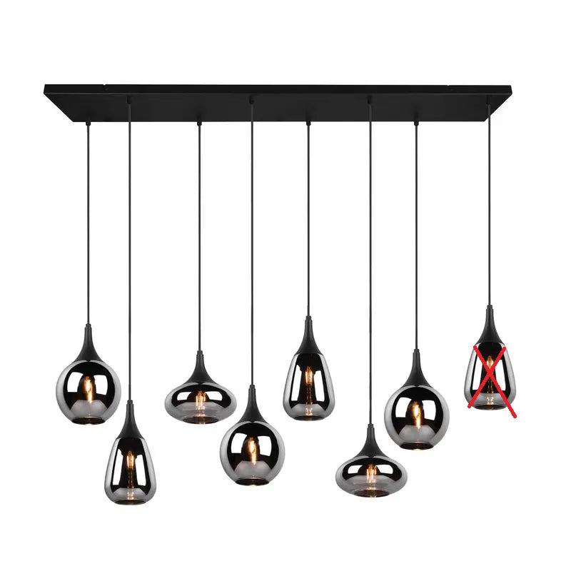 B-Ware Trio Lighting Hängeleuchte Lumina 8 Flmg E14 Schwarz Siehe Text/Foto - 4017807542301