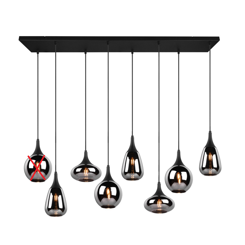 Trio Lighting Hängeleuchte Lumina Pendelleuchte Deckenlampe 8flg SIEHE TEXT/FOTO - 4017807542301