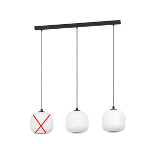 B-Ware Eglo Hängeleuchte Mantunalle Länge 120 Cm Schwarz Deckenlampe Siehe Text/Foto444