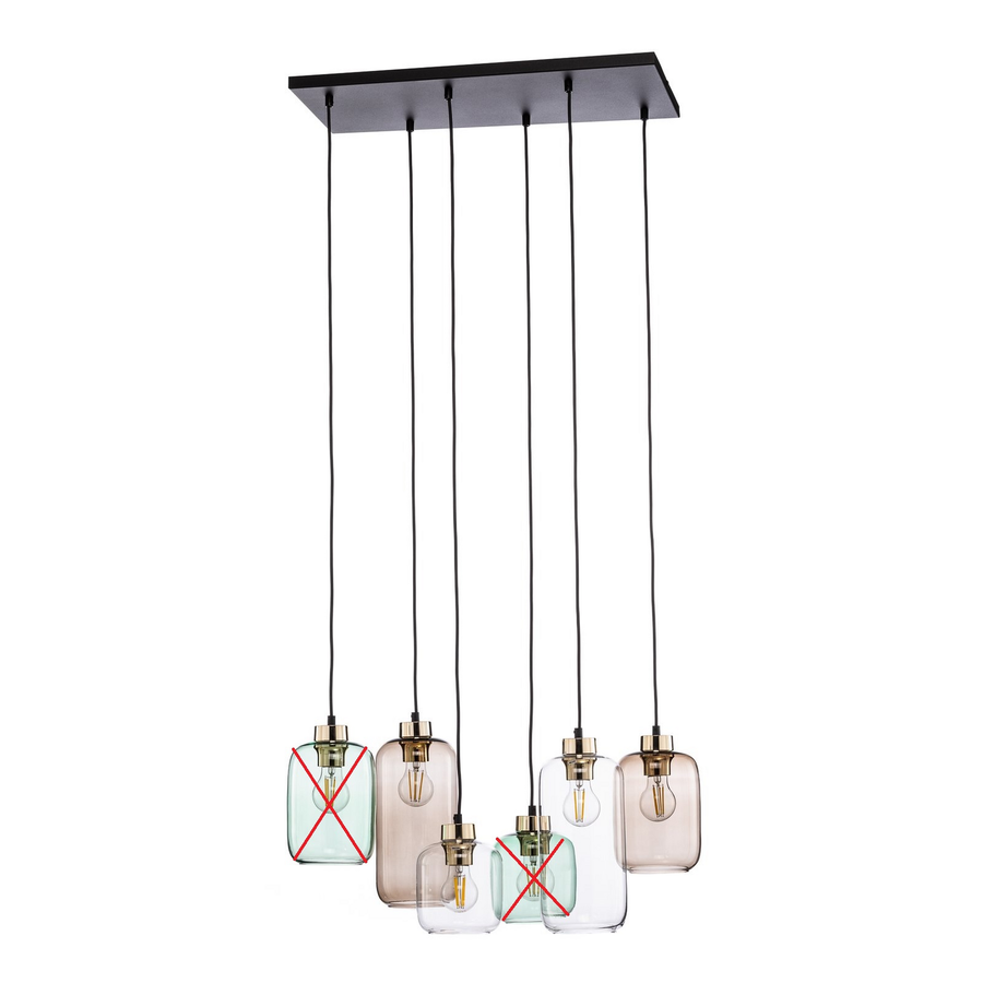 Hängeleuchte Marco Hängelampe Deckenlampe Leuchte Green 6 Flg. Siehe Text/Foto B-Ware - 5901780533281